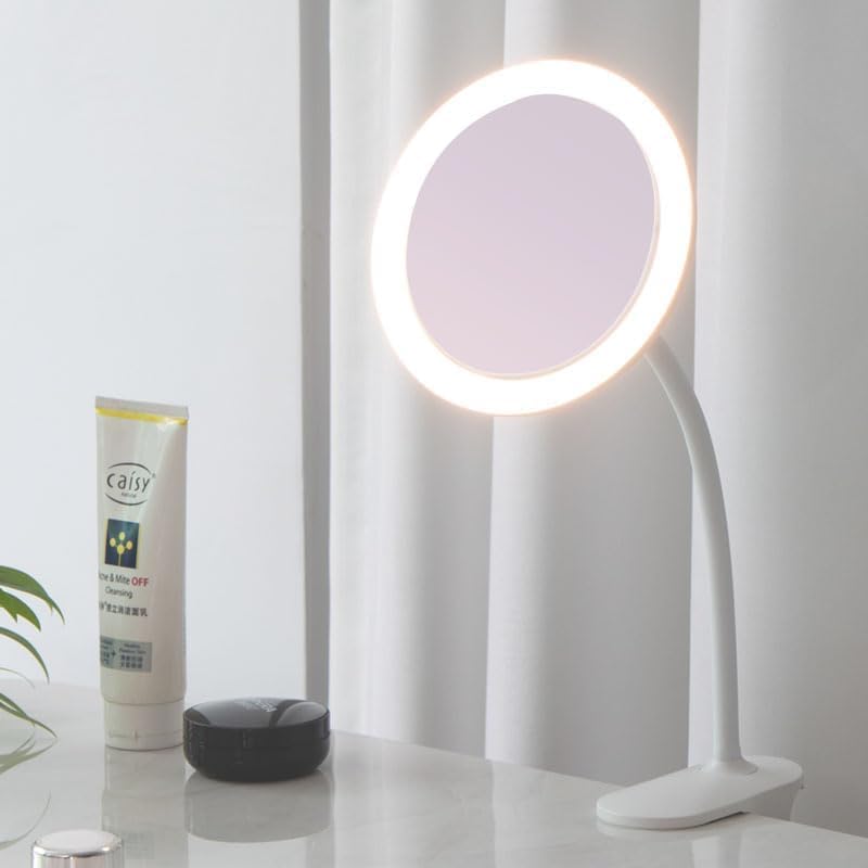 Kosmetikspiegel T03 mit LED & Schwanenhals, USB-ladbar