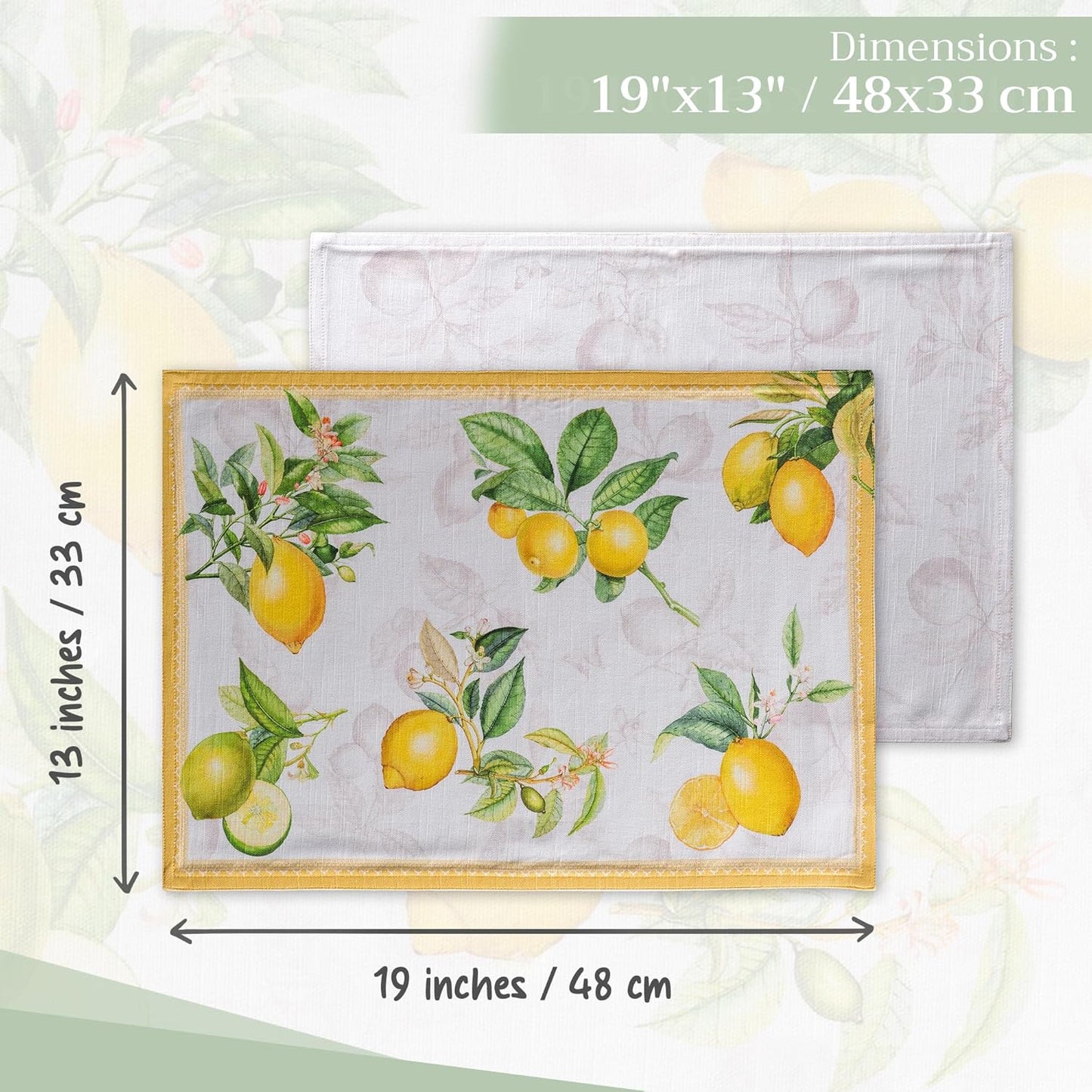 4er-Set Tischsets Limoncello-Kollektion, 01 - Limoncello