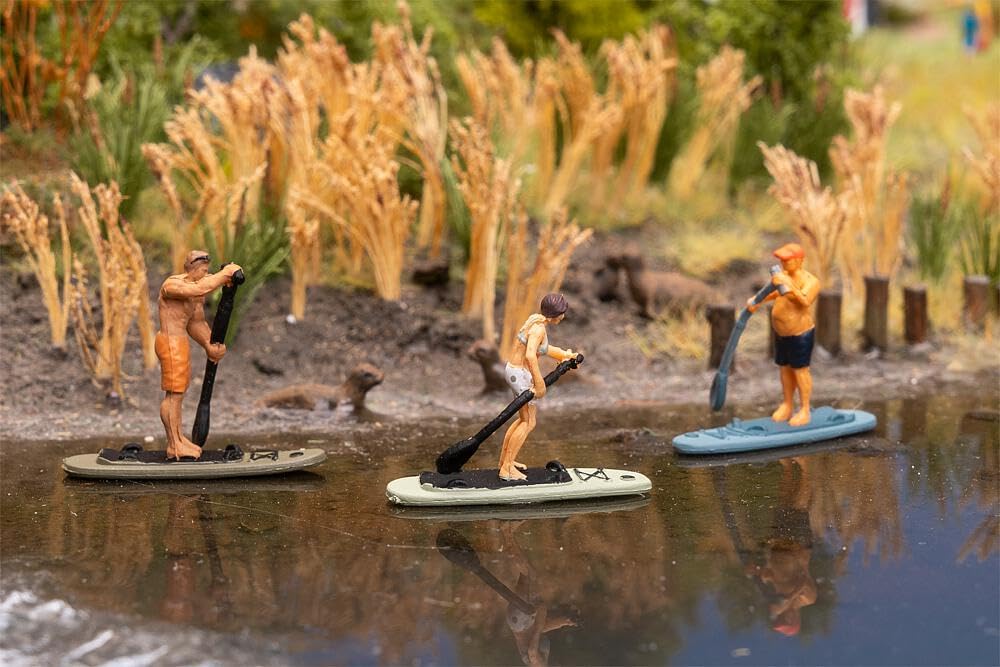 Stand-Up-Paddler Figuren für Modelleisenbahn H0