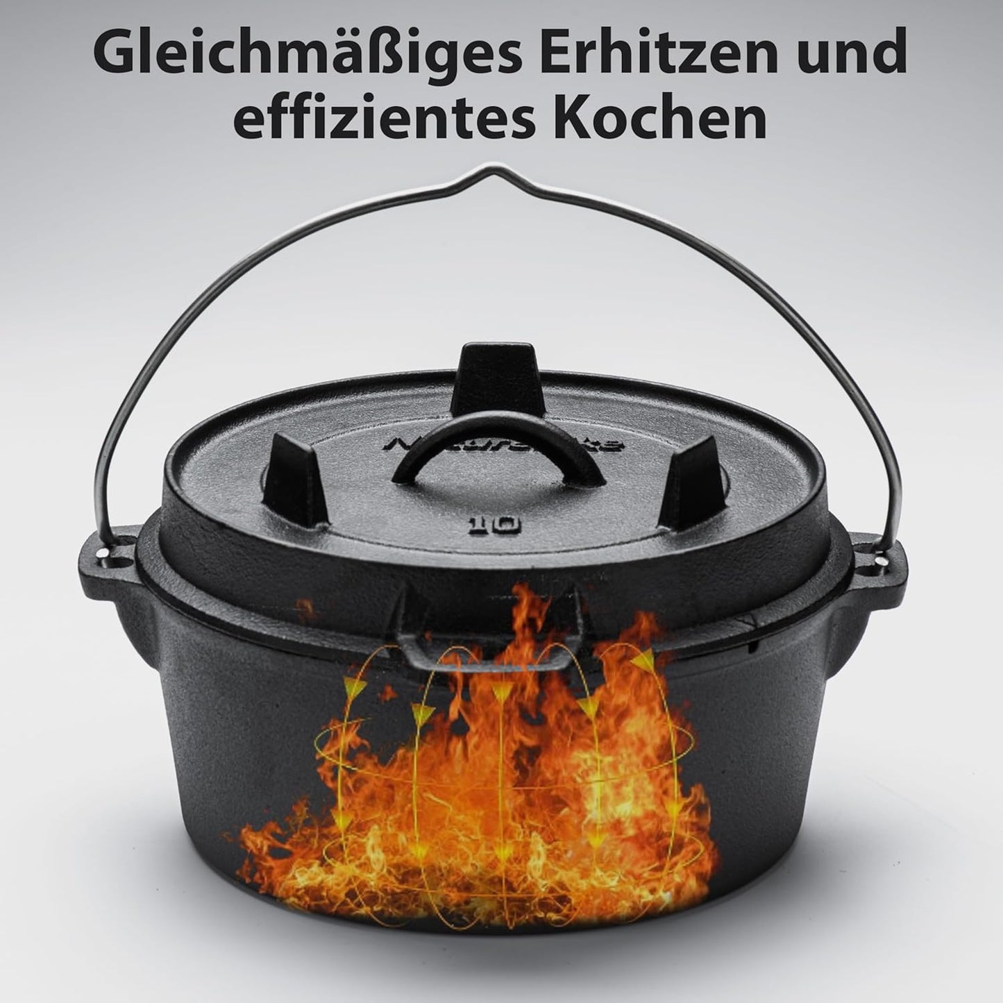 Dutch Oven mit Deckel, Schwarz