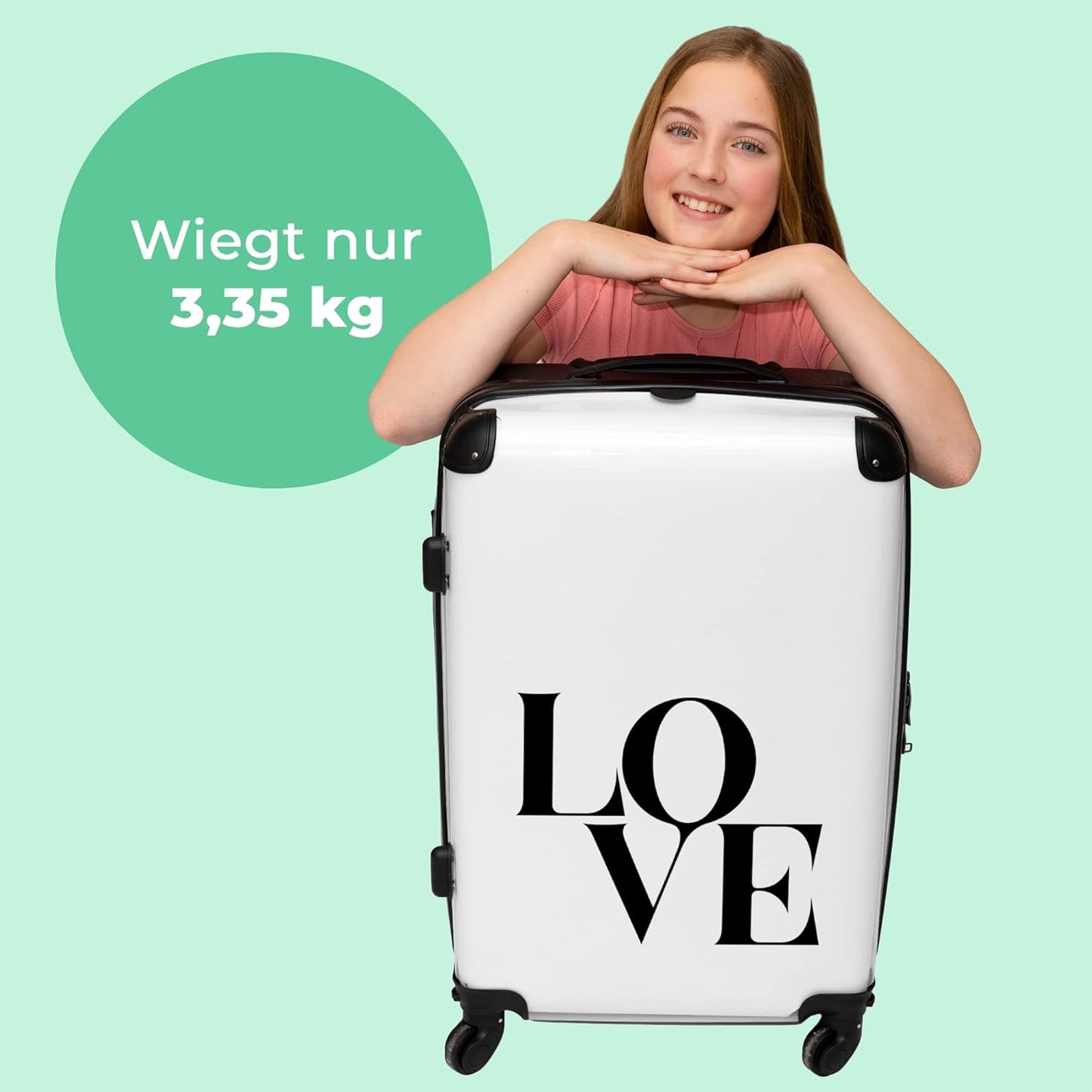 Grosser Rollkoffer mit 4 Rollen (90 Liter)