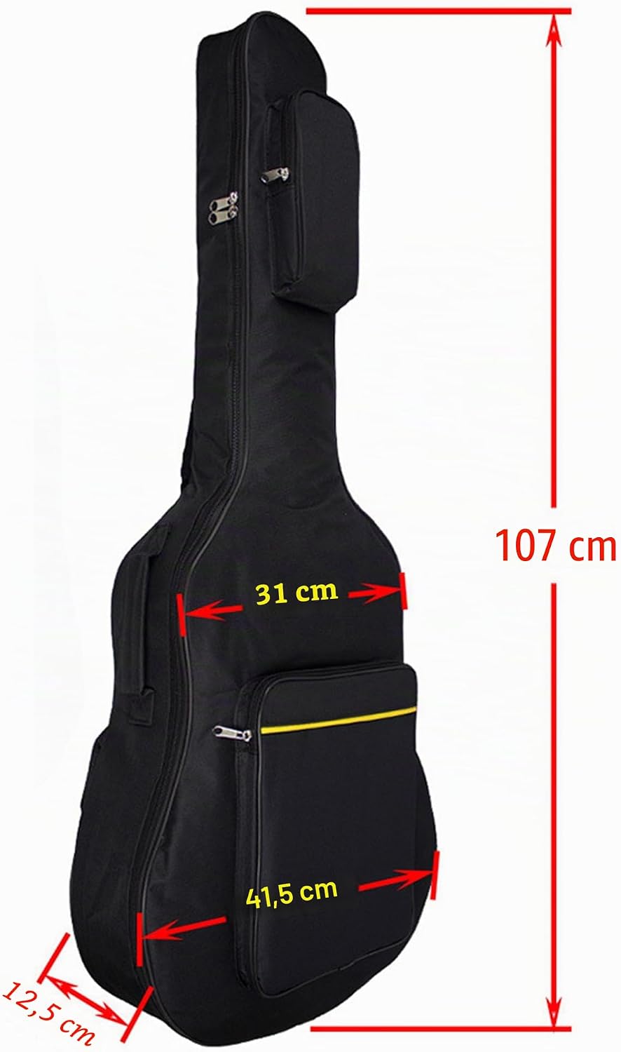 Gitarrentasche mit verstellbarem Schultergurt, Lila