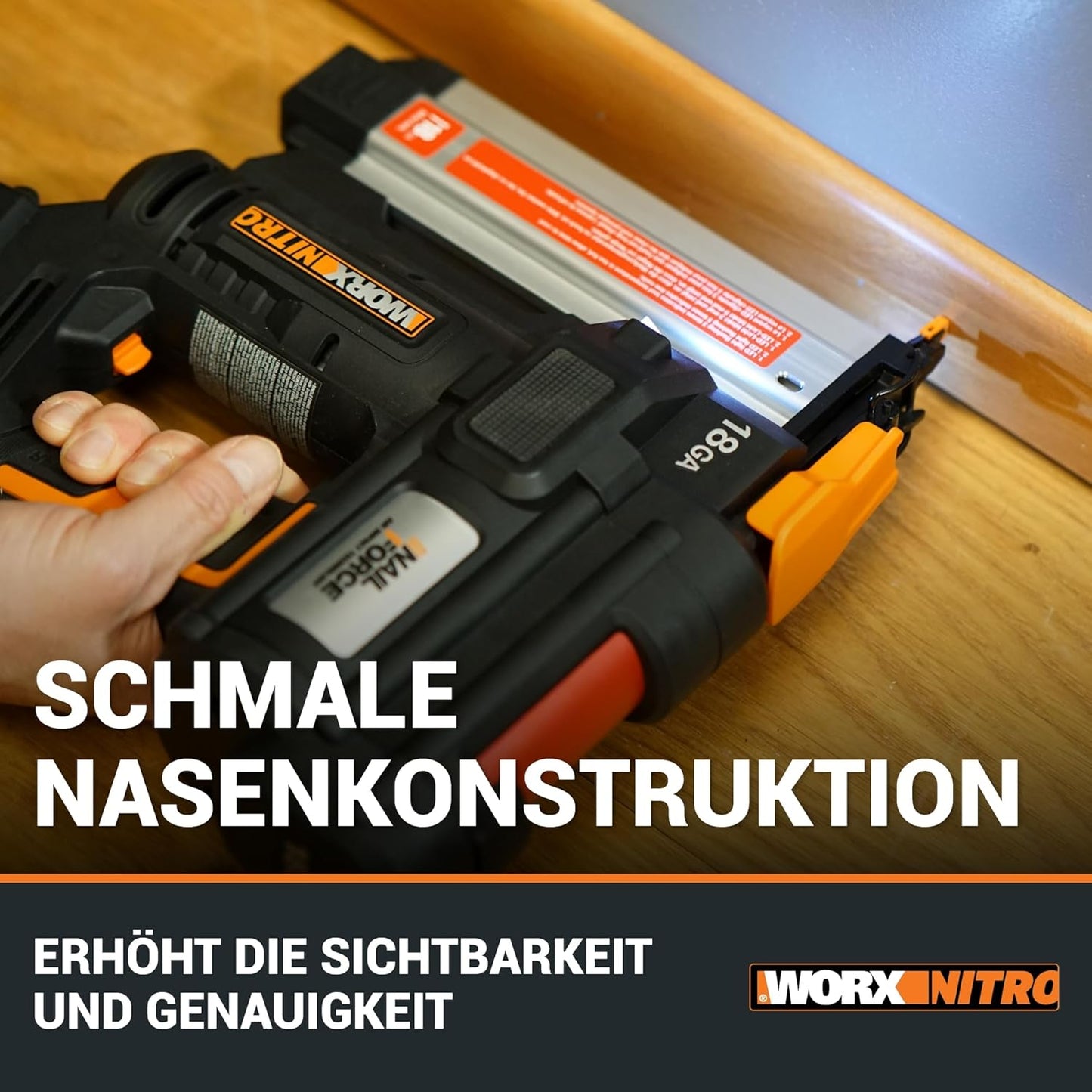 WX842.9 Nitro Akku-Nagler, Nagler Für Nägel bis 50mm - Nitro Version ohne Akku & Ladegerät
