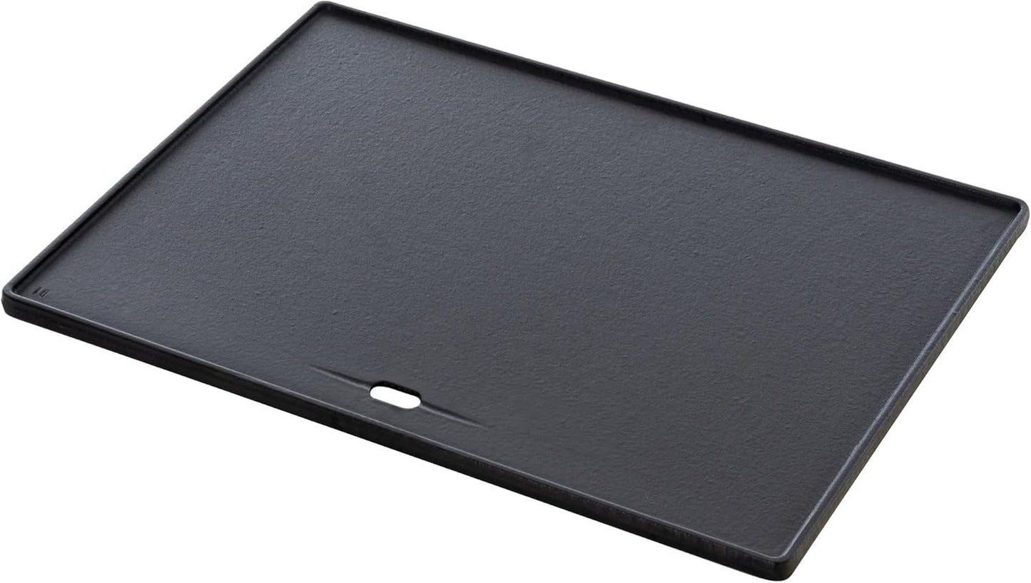 Gusseiserne Grill-Wendeplatte für Grillgeräte, Anthrazit 41.3x30.5 cm