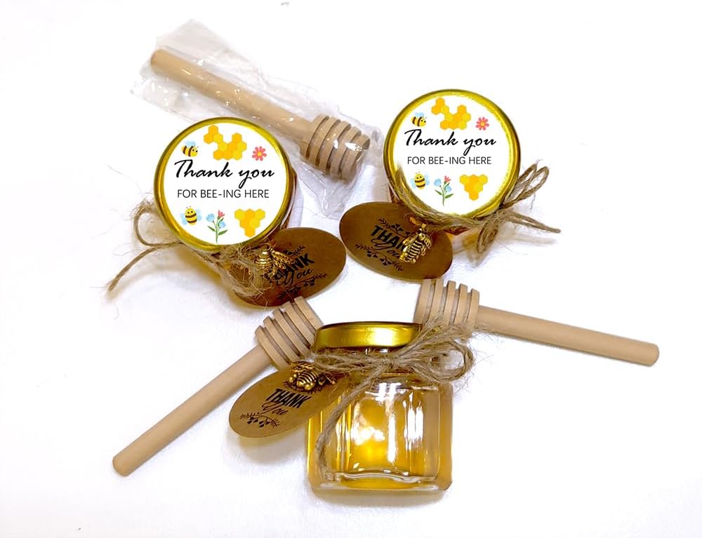 60er-Pack Mini-Honiggläser mit Zubehör, 1.5oz-60pack