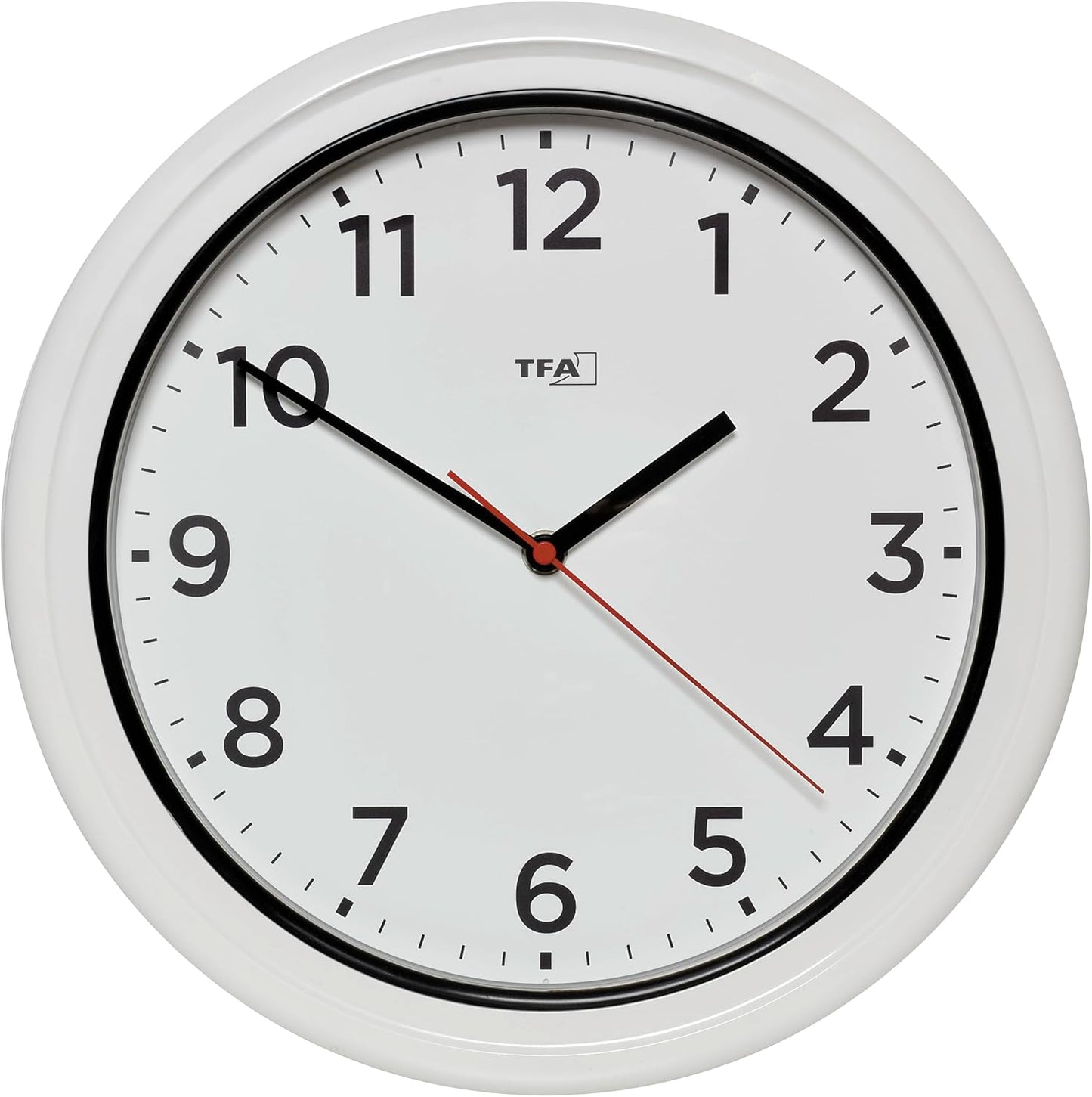 Analoge Outdoor-Wanduhr, Weiß