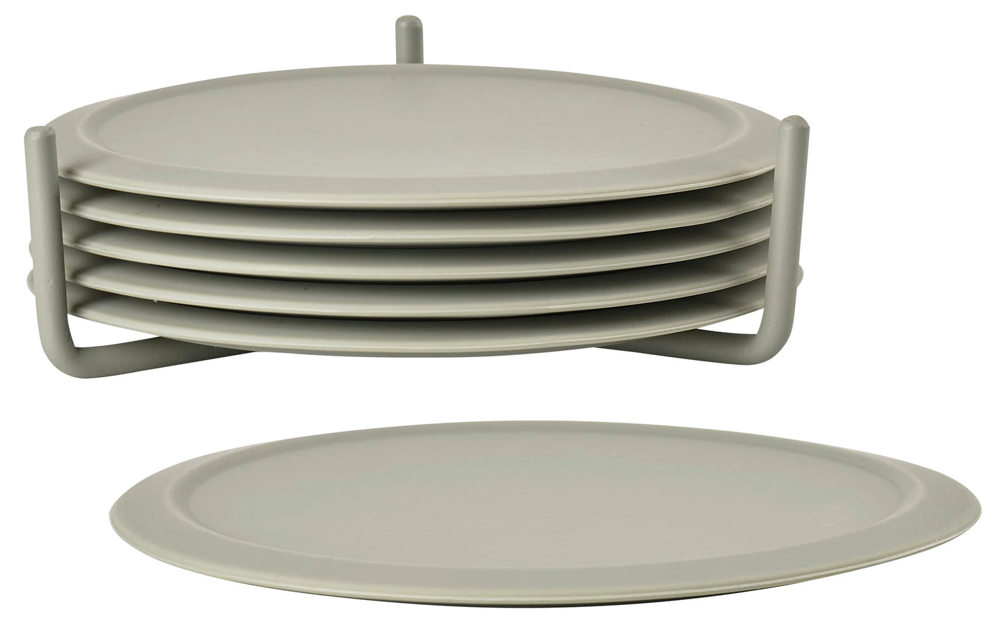 Glasuntersetzer, 6 Stück, Diameter 10 cm, Height 3.1 cm Mud