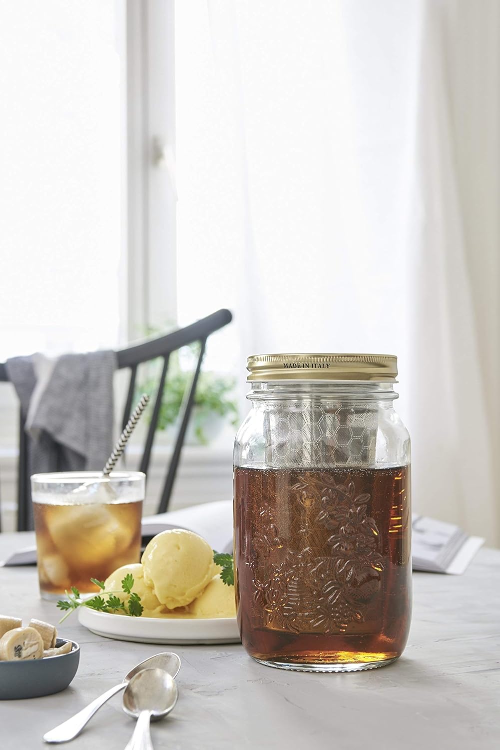 Cold Brew Kaffee-Karaffe mit Edelstahlfilter