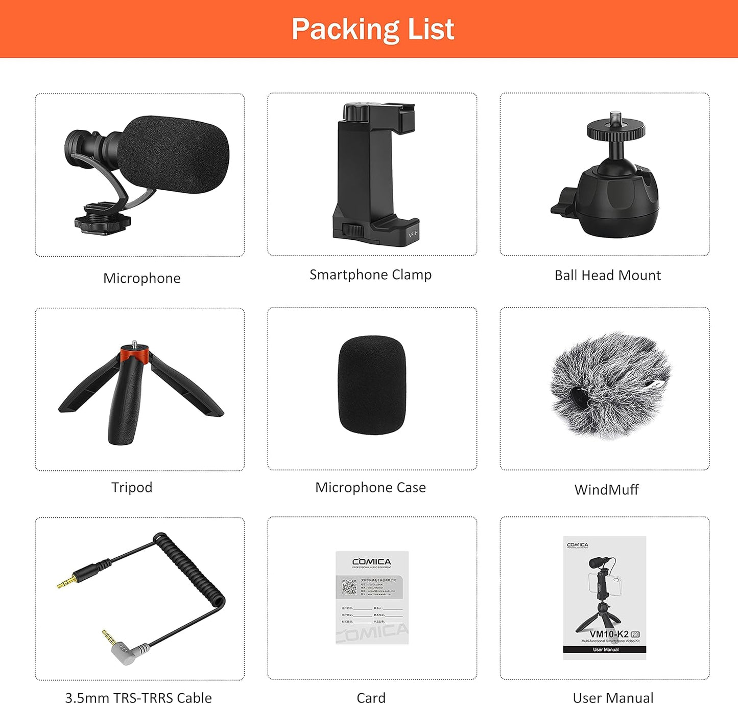 Handy-Mikrofon Vlogging Kit CVM-VM10-K2 PRO, K2 PRO