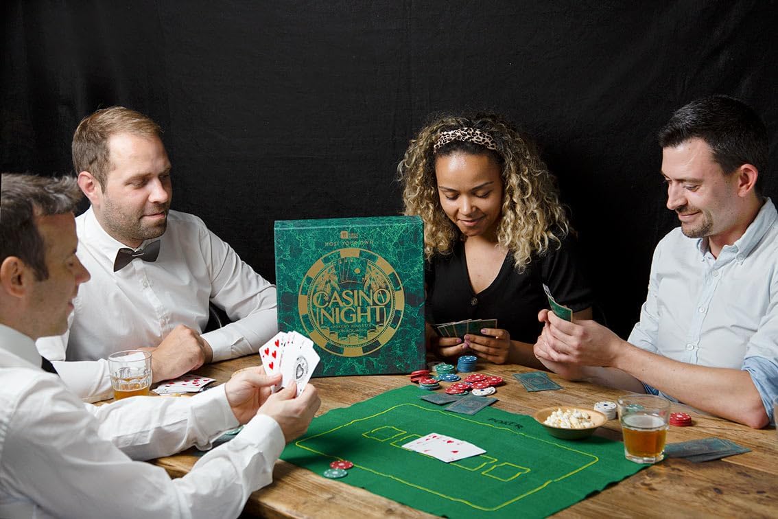 Casino Night Glücksspielset für Erwachsene, Argent