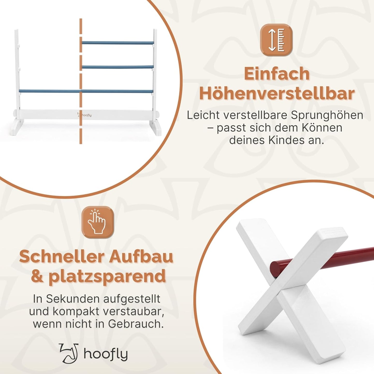 3-teiliges Hobby Horse Hindernis-Set für Kinder, Hindernis 3er-Set