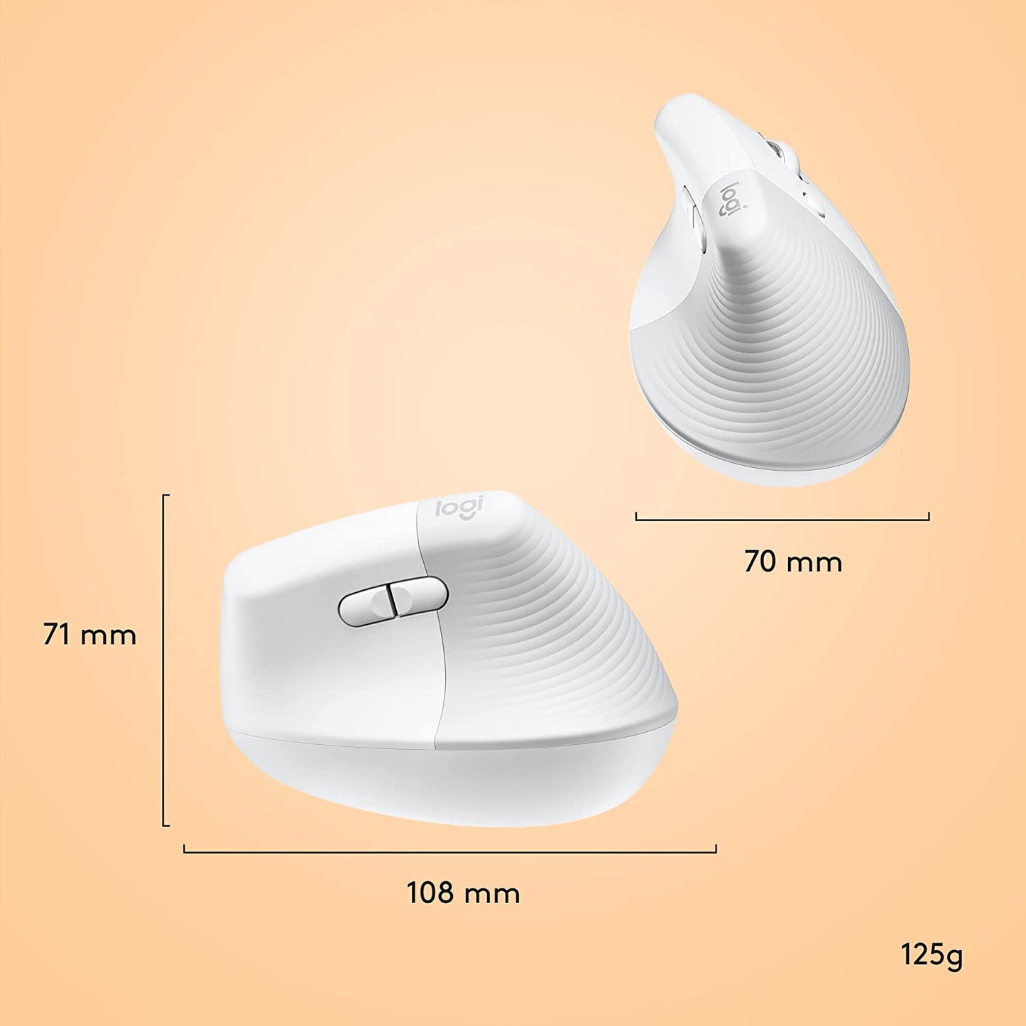 Lift für Mac, Maus, Rechtshänder Maus für Mac Weiss