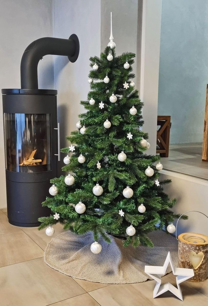 Runde Christbaumdecke, Teddy Taupe
