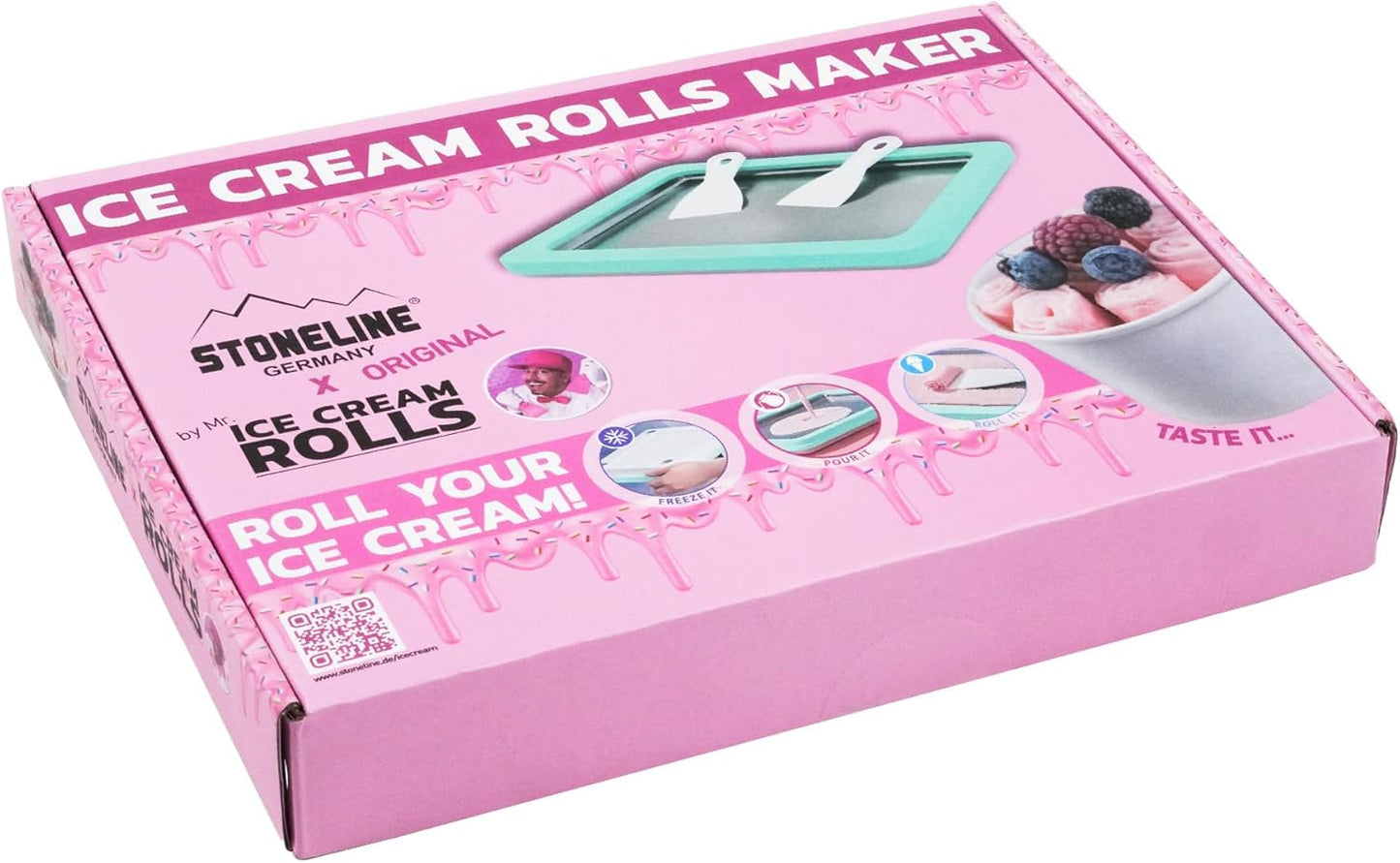 Ice Cream Rolls Maker (inkl. 2 Spateln), Grün