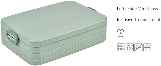 Brotdose To Go für Sandwiches und Brotscheiben, 06. Nordic Green Groß Keine Personalisierung