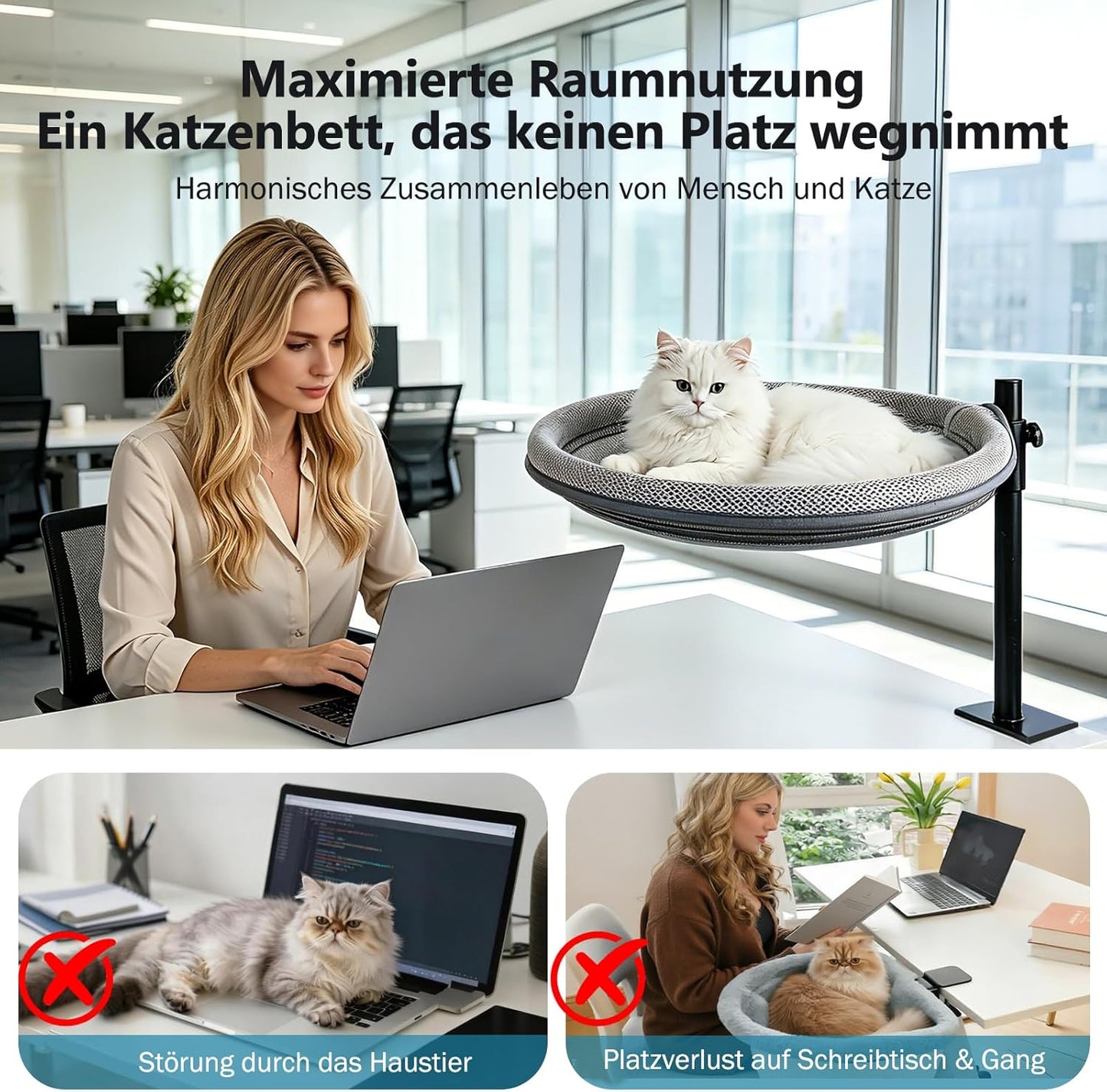 Katzenbett für den Schreibtisch