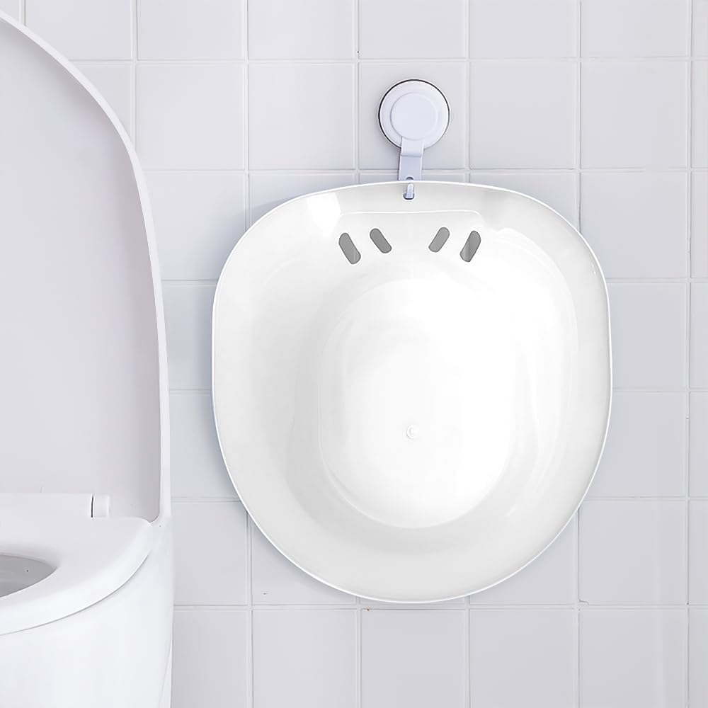 Tragbares Sitzbad für Toiletten, 2,2 Liter, Weiss