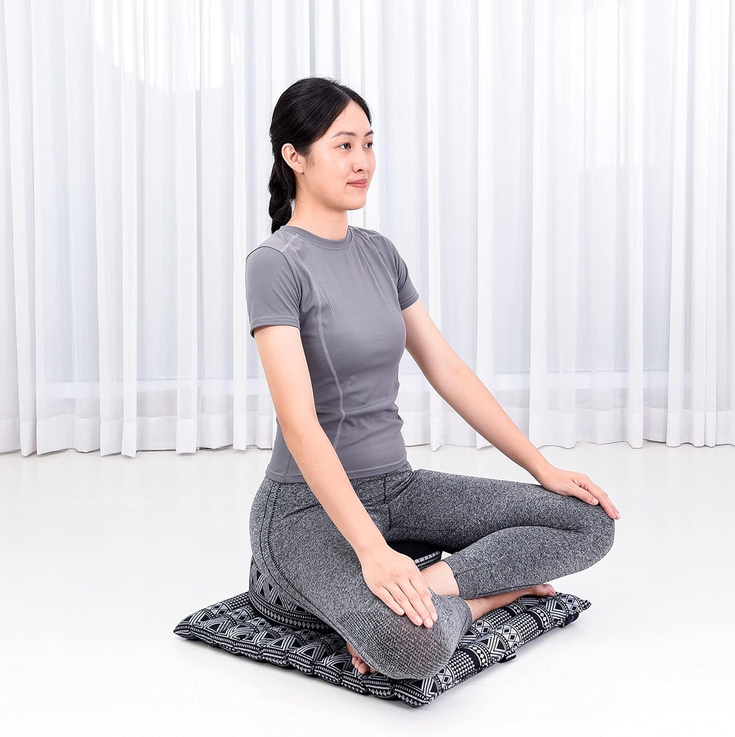 Meditationsset mit Kissen und Sitzmatte, Cbt3 - Schwarz