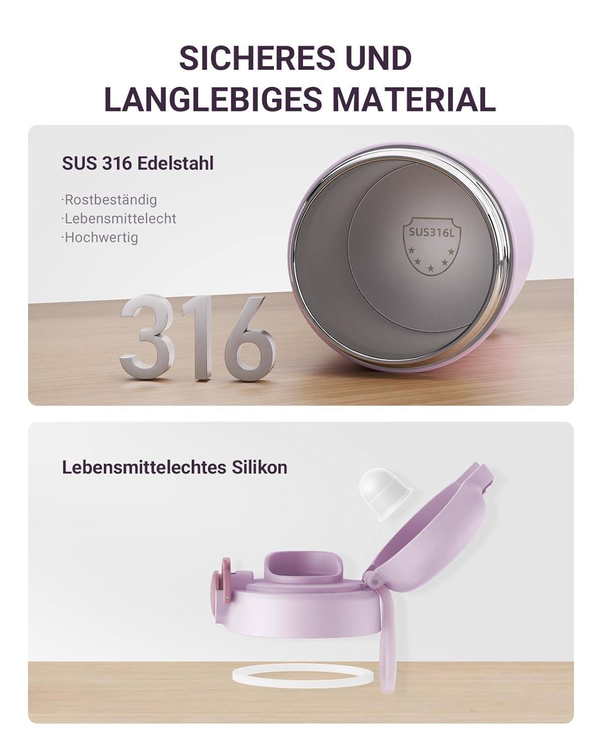 Tragbarer Flaschenwärmer mit Sterilisator, Hell Purple