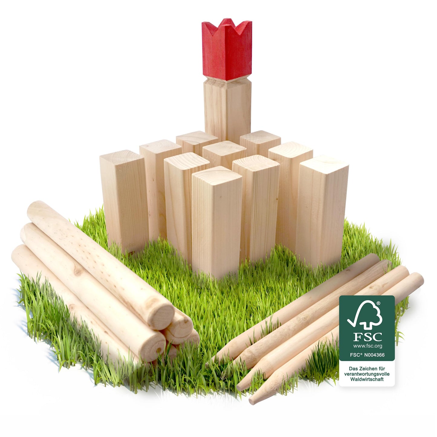 Kubb Wurfspiel, Kubb - 30 X 5,2 X 5,2 Cm König