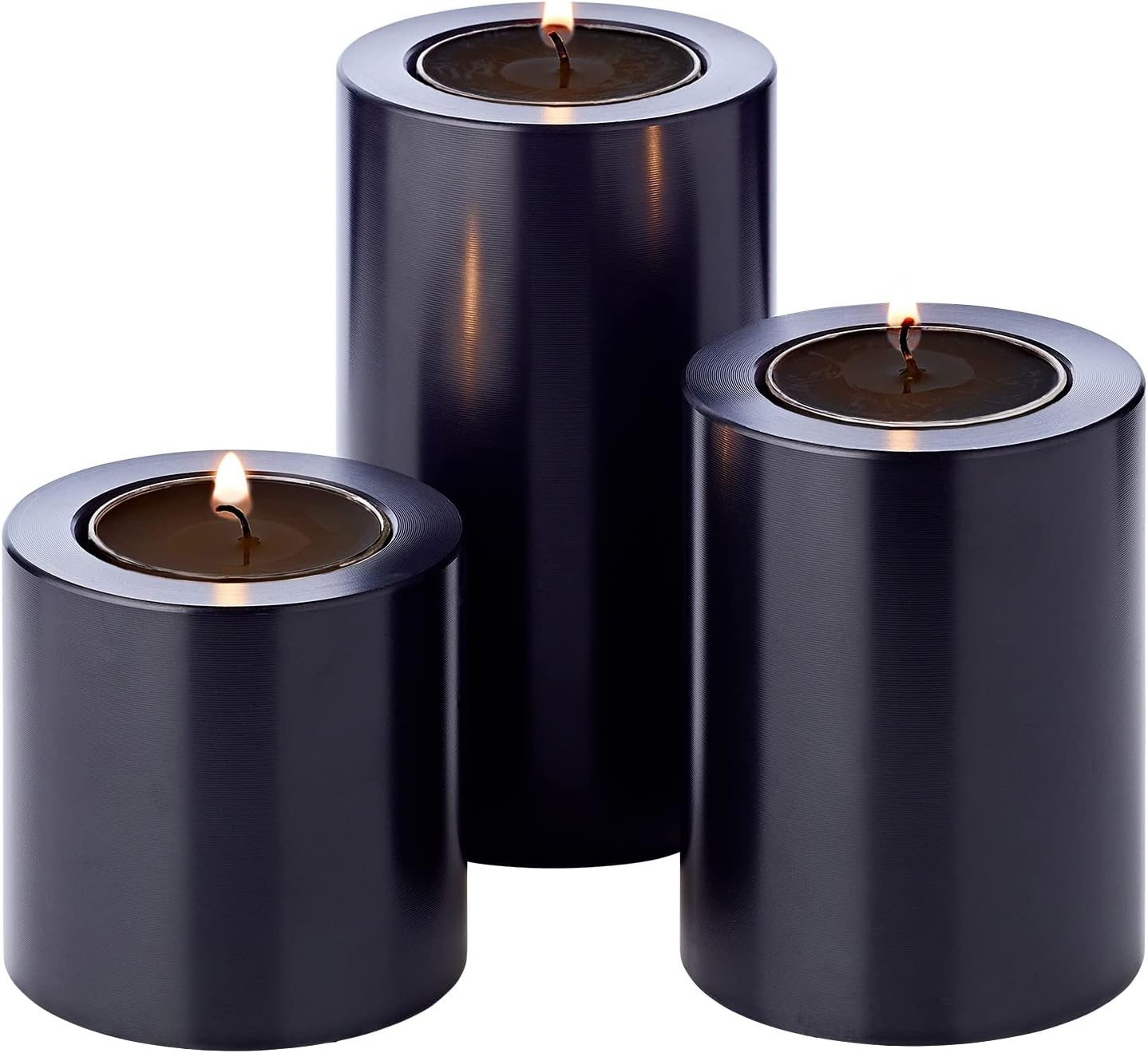 3er-Set Teelichthalter Cornelius, Ø 6 cm, Höhen 6, 8 und 10 cm