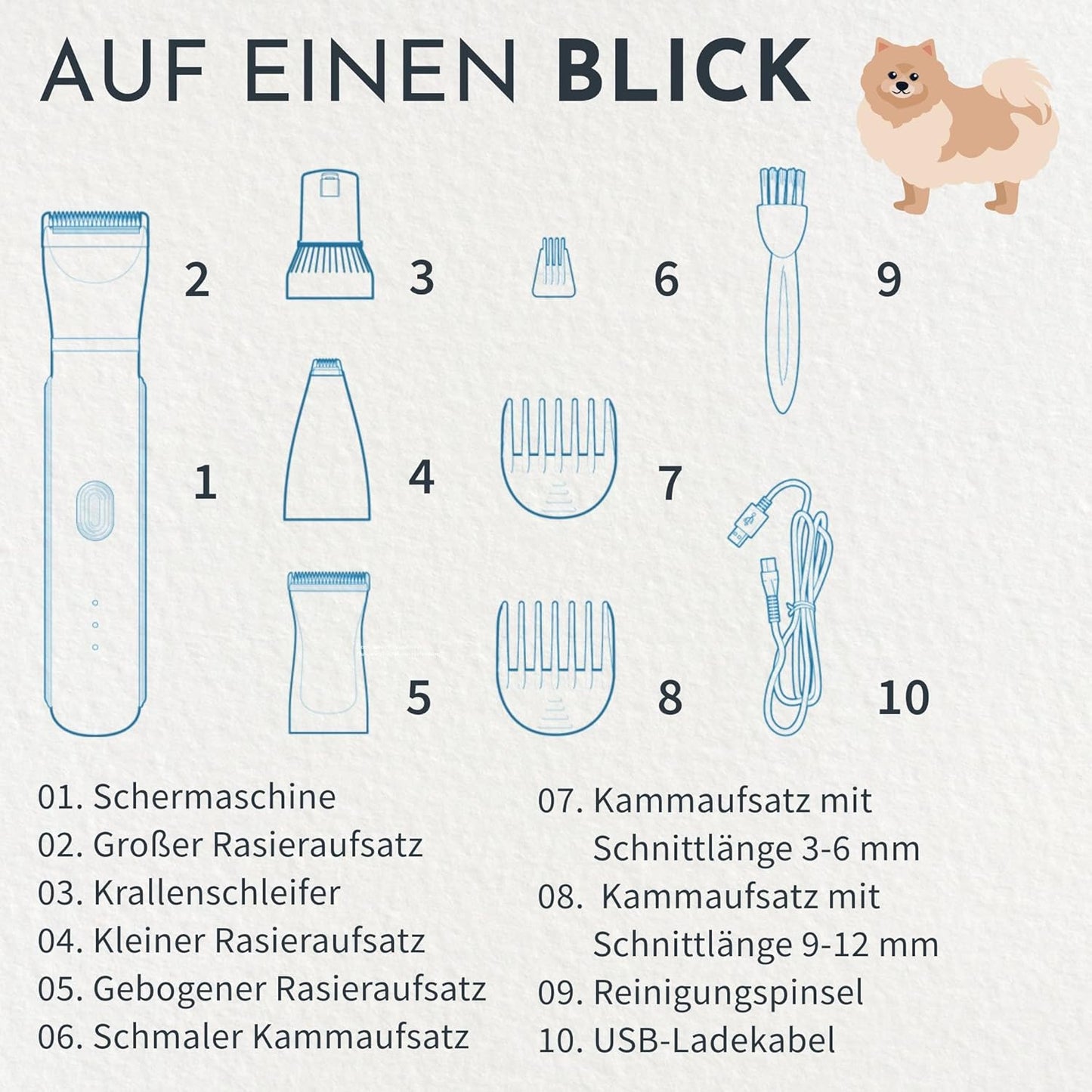 2-in-1 Hundeschermaschine, 4-in-1 Trimmer
