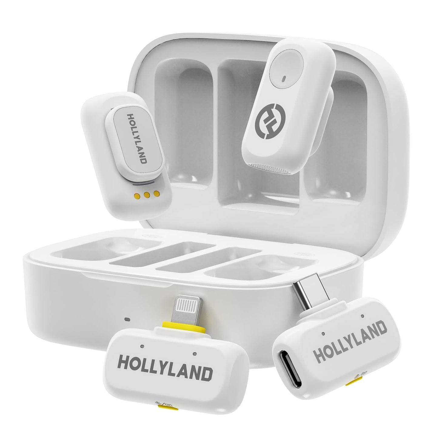 Lark A1 Kabelloses Lavalier Mikrofon, Combo-Case-White