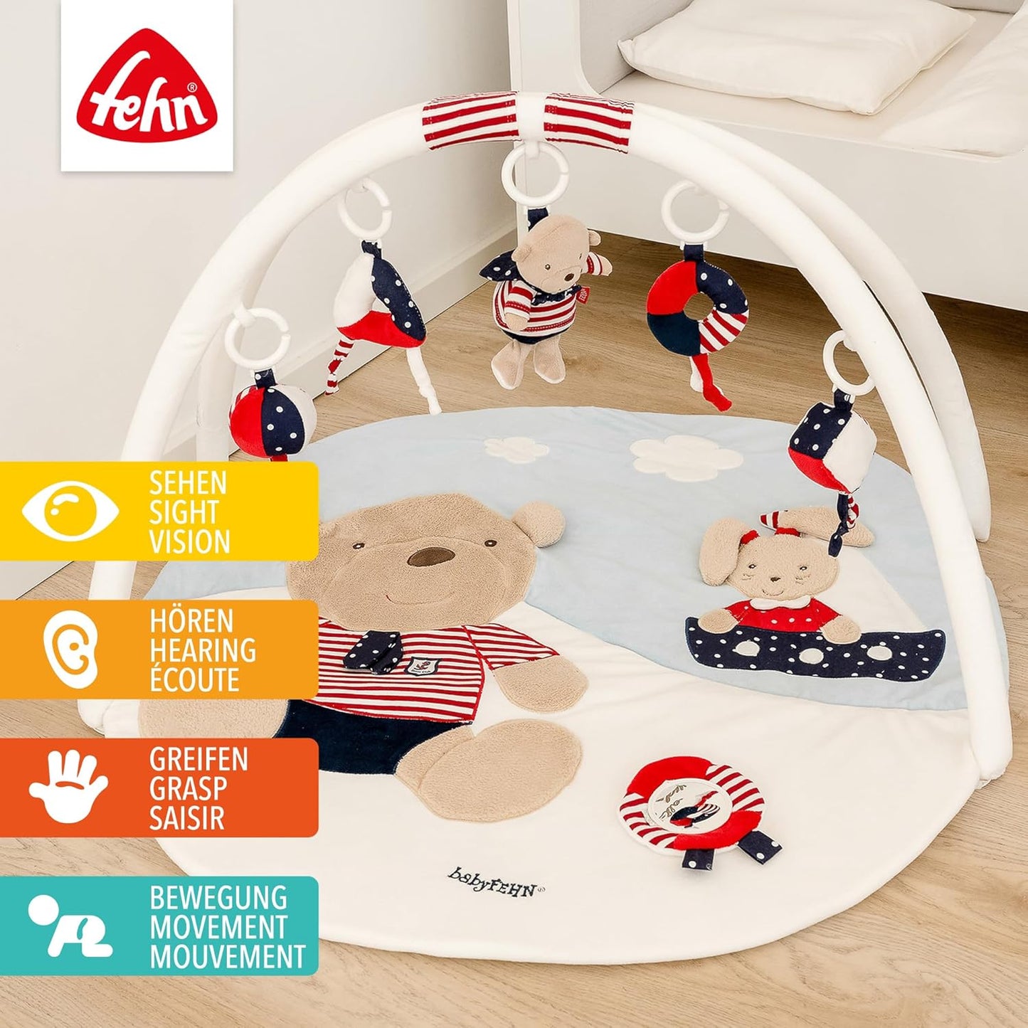 3-D-Activity-Decke mit Spielbogen Ocean Club, Teddy