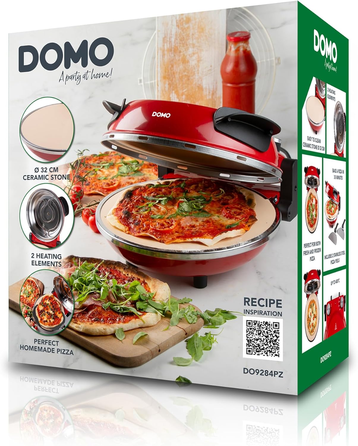 Elektrischer Pizzaofen DO9284PZ, With ceramic stone