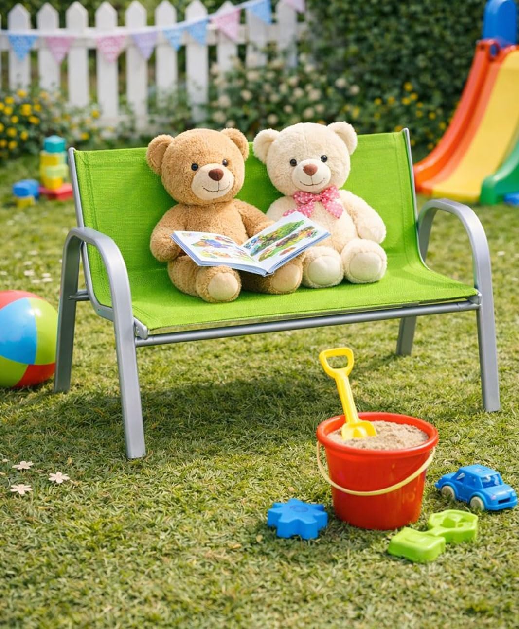 Kinder-Gartenbank für 2 Personen, Grün