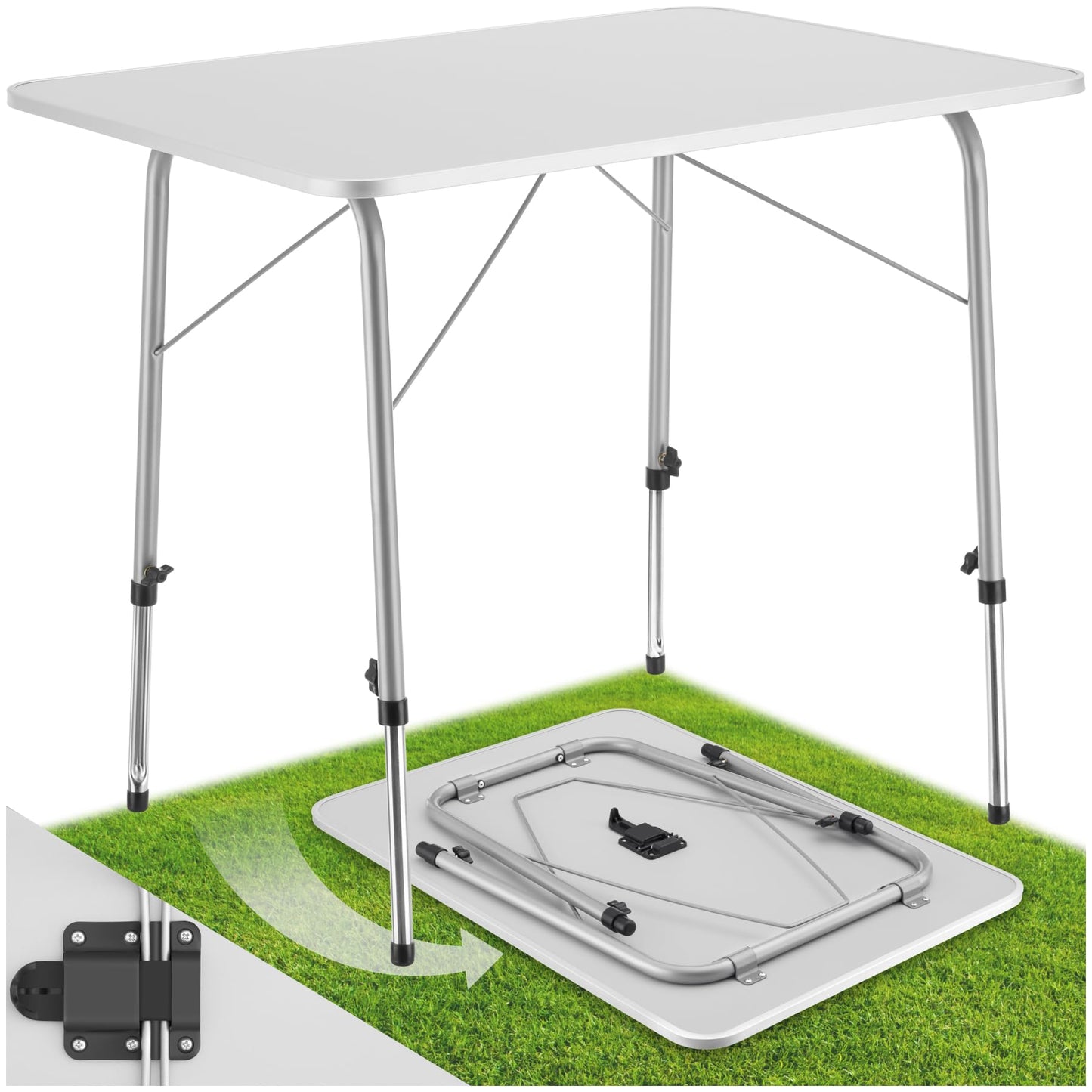 Klappbarer Campingtisch, 80x60x68cm (Model 402173)
