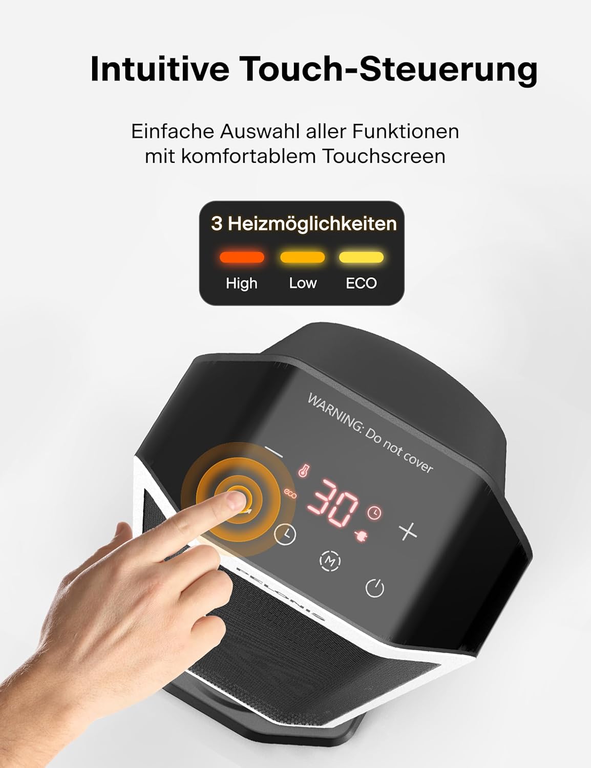 Keramikheizlüfter, Weiß 59CM