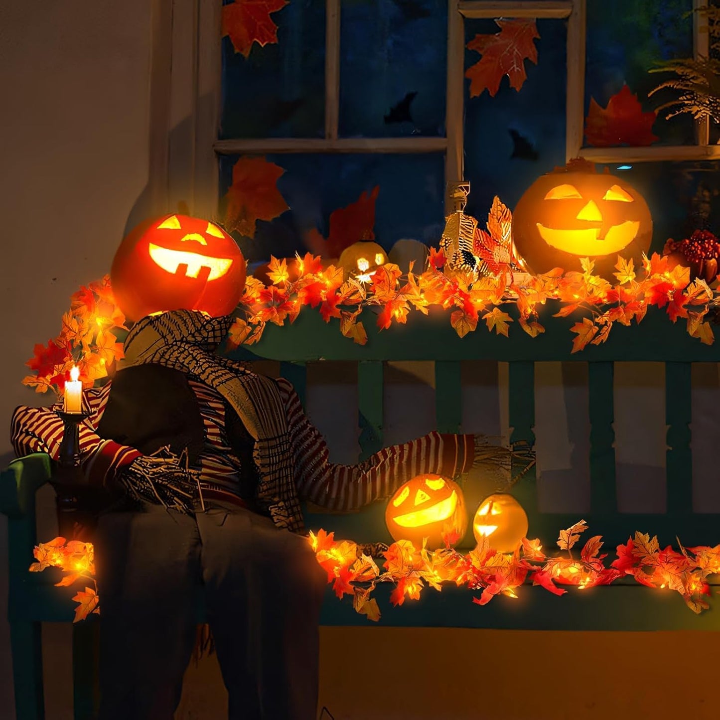 Herbstliche Ahornblätter-Lichterkette, Herbst