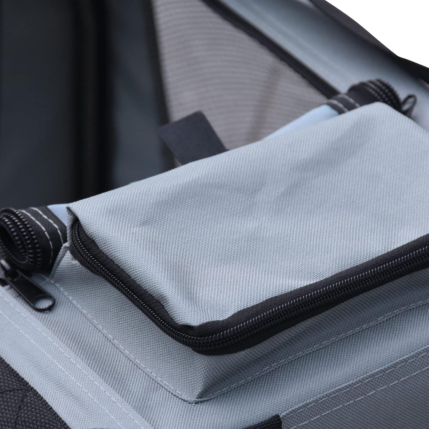 Faltbare Transportbox für Haustiere, Gr. XXL (90x60x64 cm)|grau