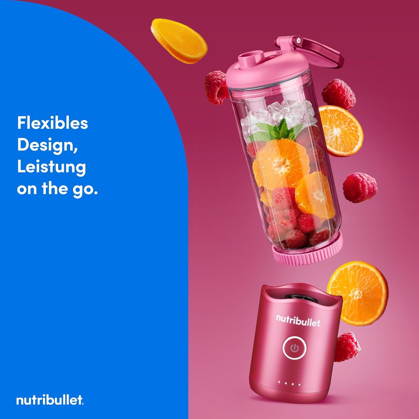 Tragbarer Smoothie-Mixer, Magenta 650ML