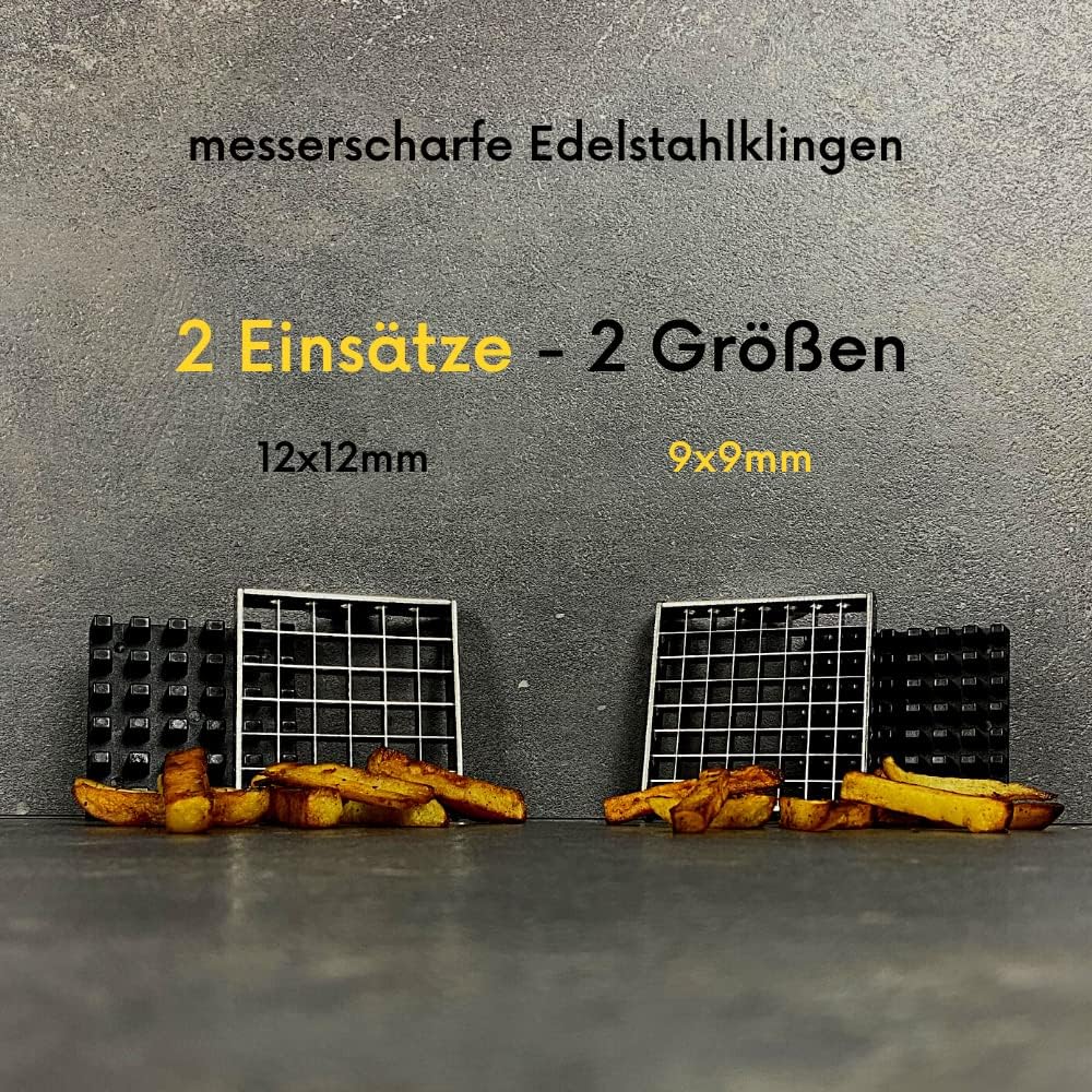 Pommesschneider mit 2 Schneidegrössen