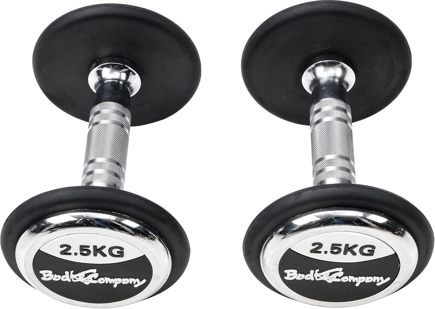 Rundhanteln mit Chrom-Details, 2,5 kg 2er-Set
