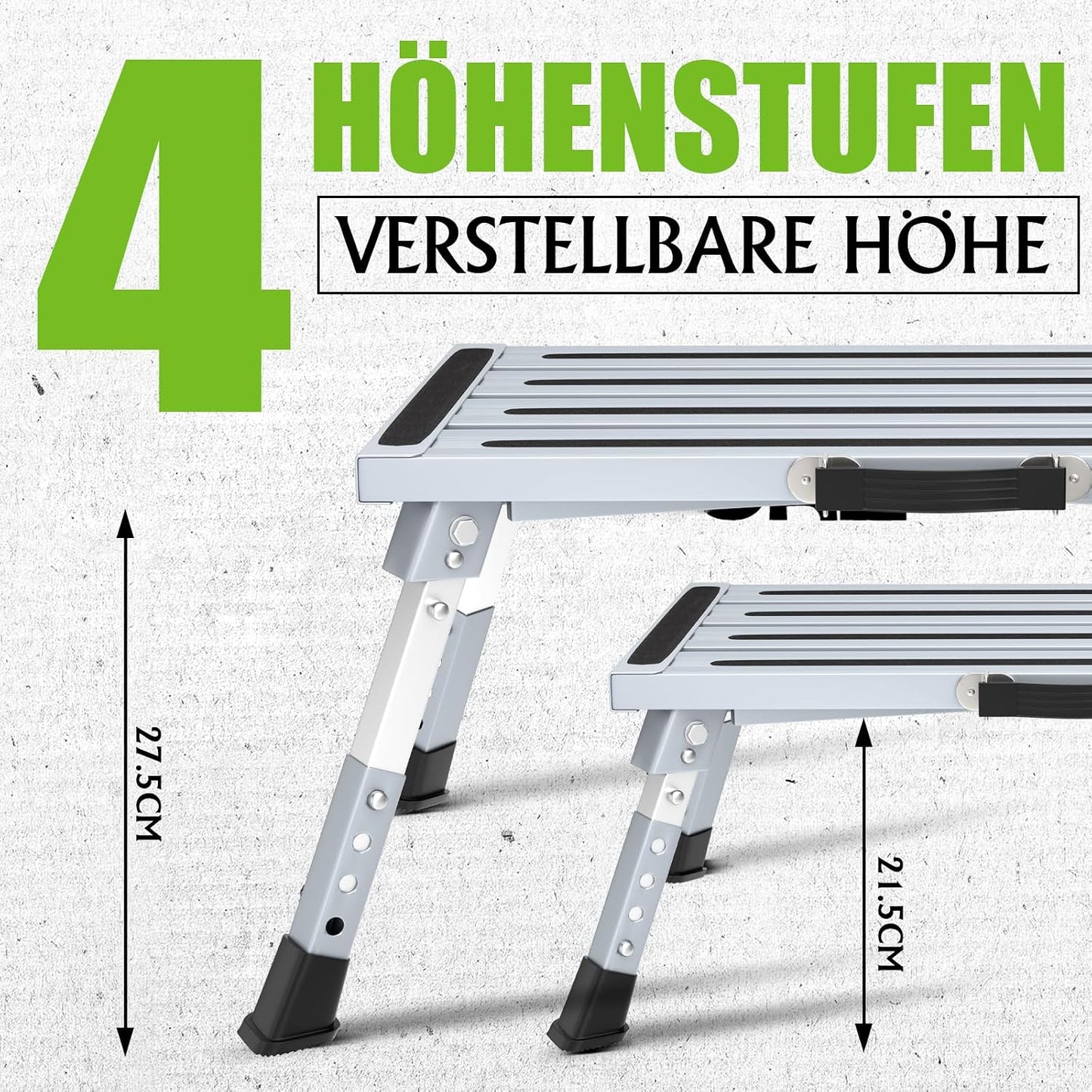 Höhenverstellbarer Klapptritt für Wohnwagen