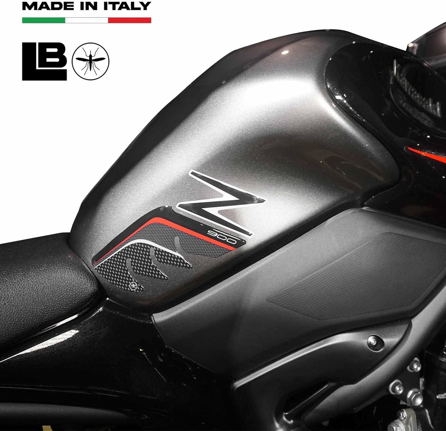 3D Harz Aufkleber-Set für Kawasaki Z900, Grau-rot