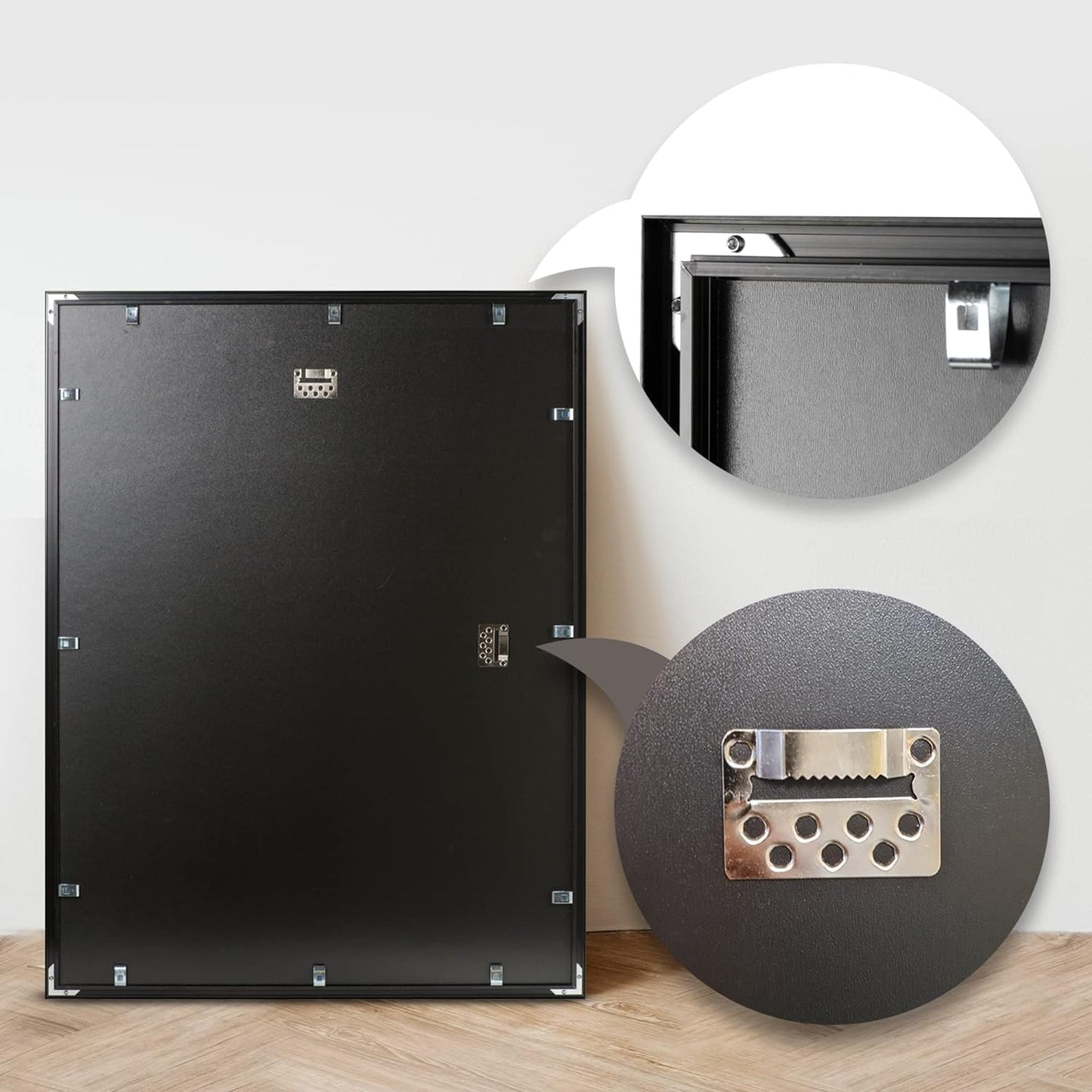 Trikotrahmen 3D-Bilderrahmen für Sporttrikots, Schwarz - Aluminium 70 x 90 cm