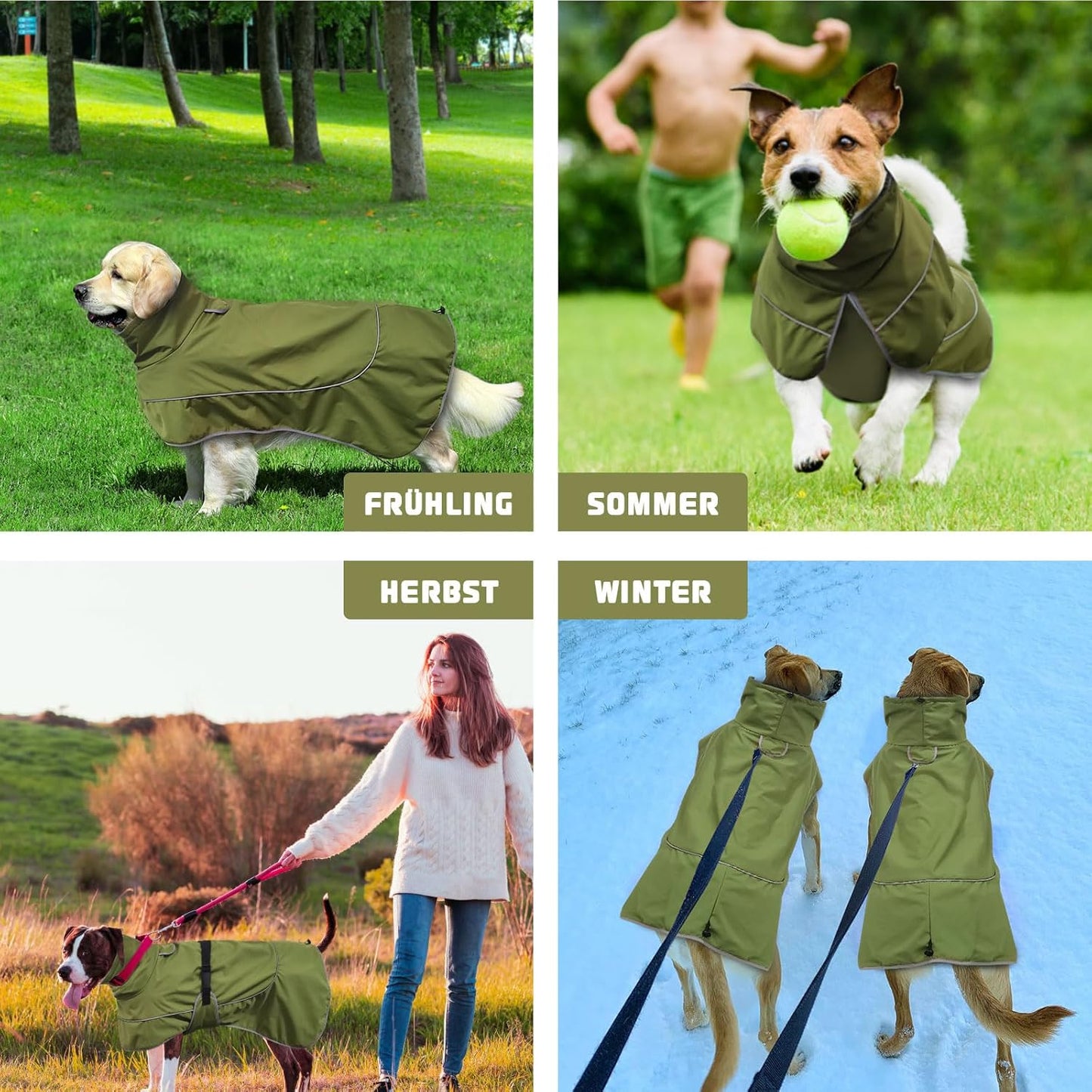 Wasserdichter Hundemantel, L