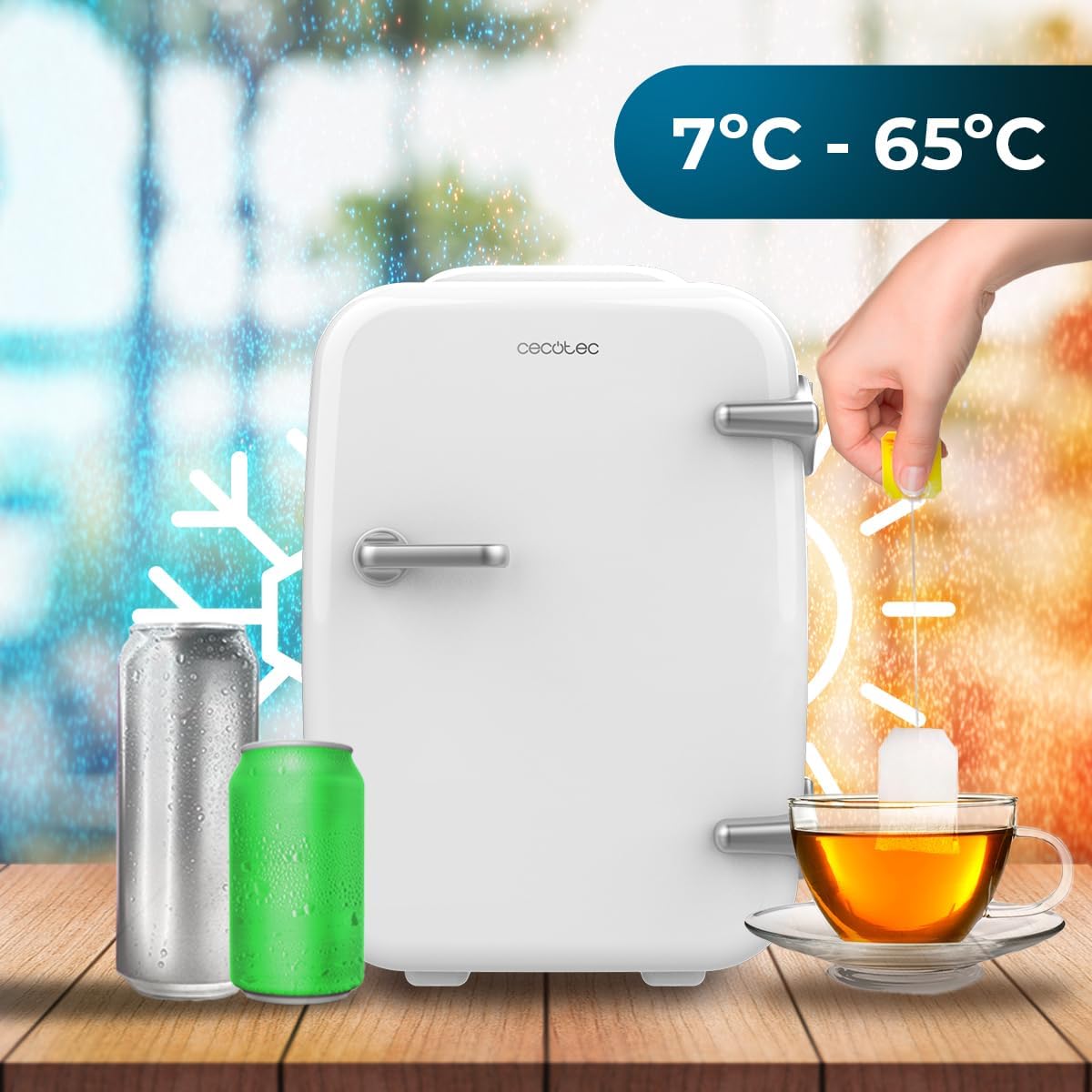 Mini-Kühlschrank Bolero mit Heizfunktion, 4 L | Habana Weiss