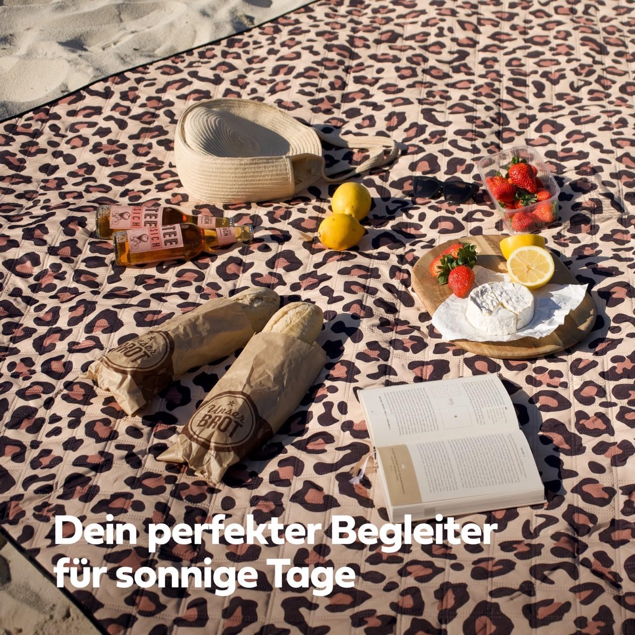 Wasserabweisende Picknickdecke Leo XXL (200x200 cm), Leo