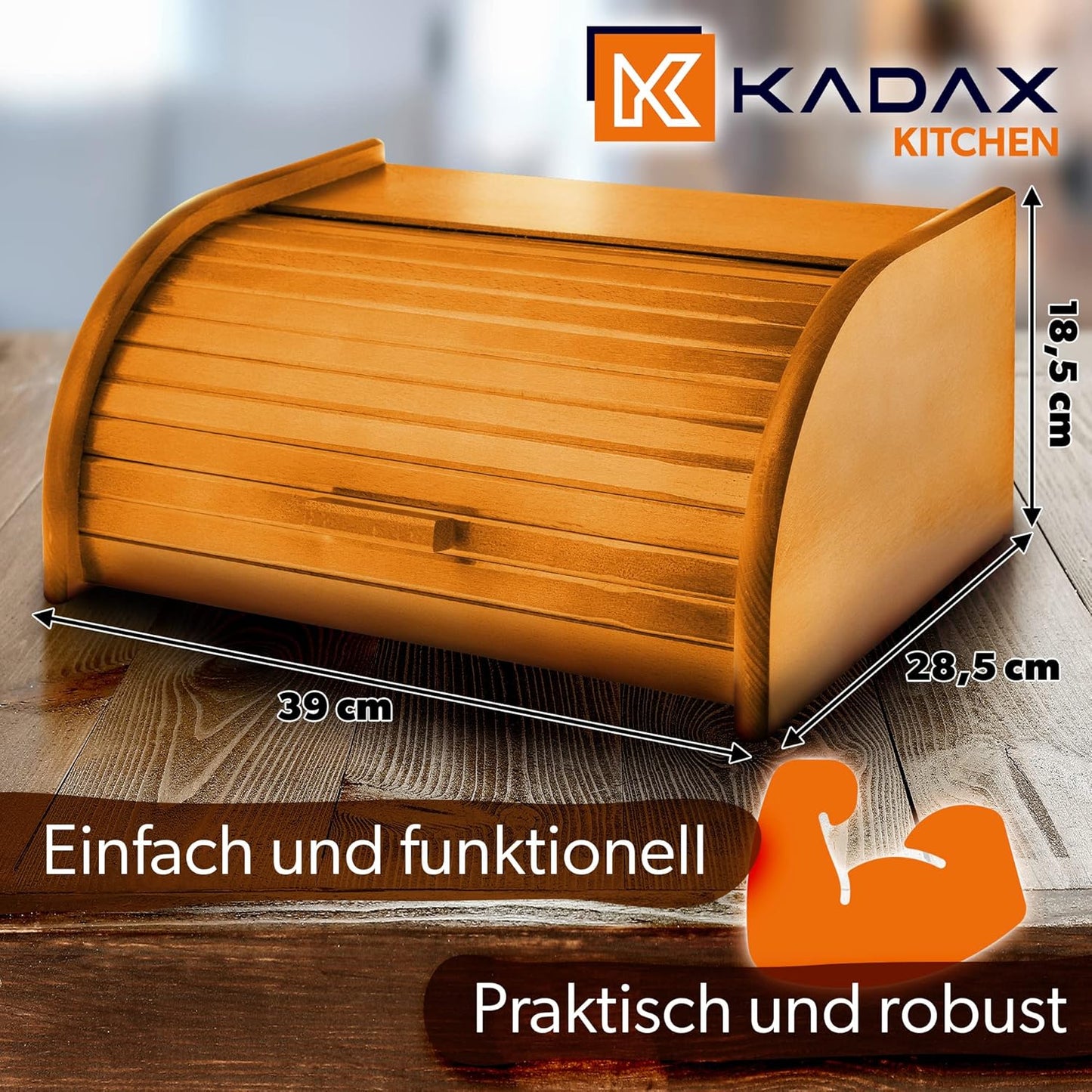 Brotkasten mit Rolldeckel, Beige