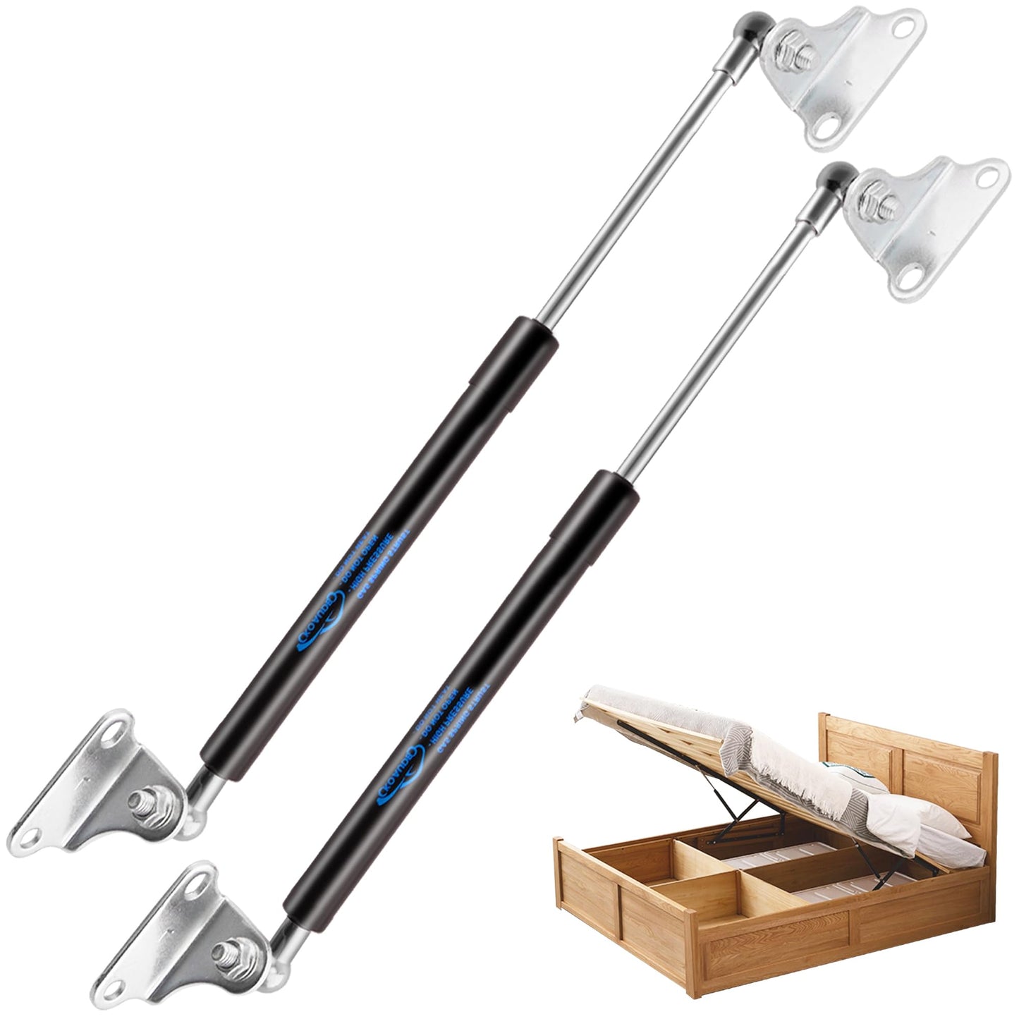 2-teiliges Gasdruckfeder-Set 455N, 455 N/45,4 kg 380MM