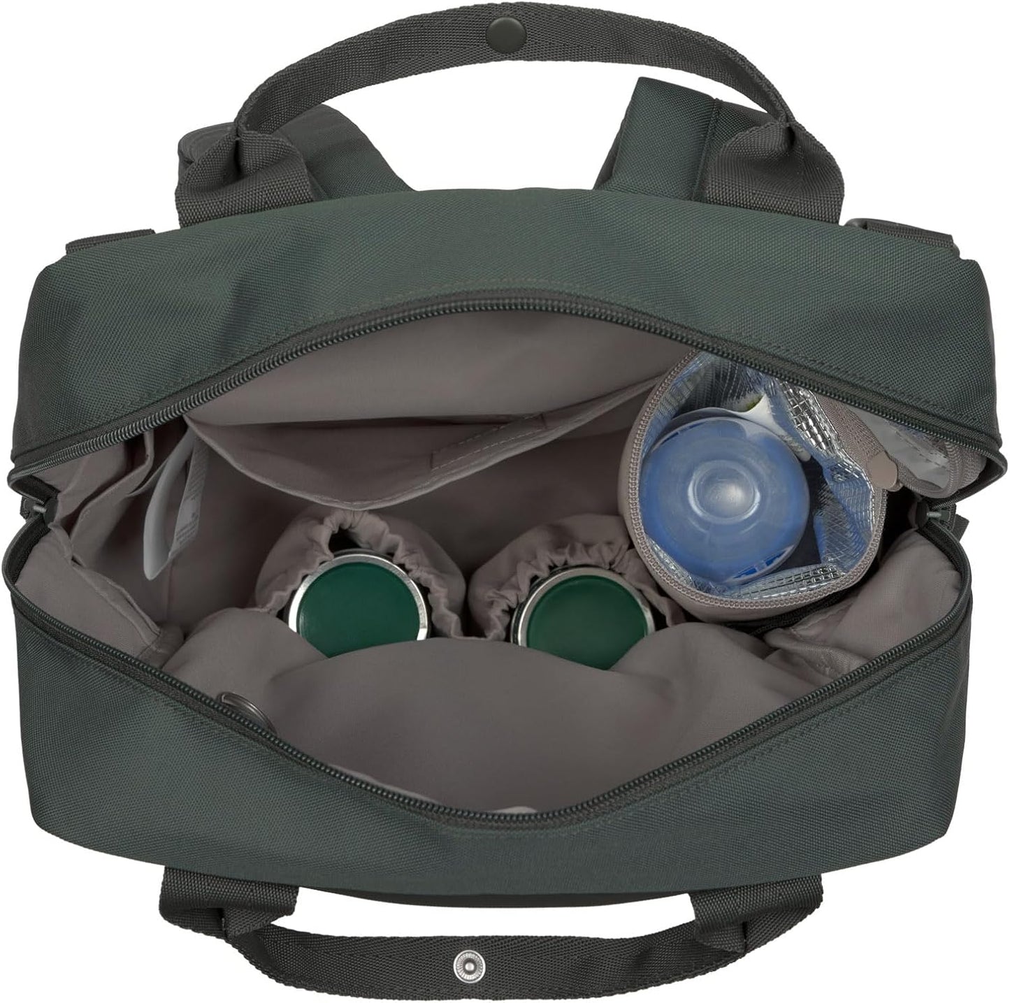 Baby Wickelrucksack mit Wickelunterlage, Dark Olive