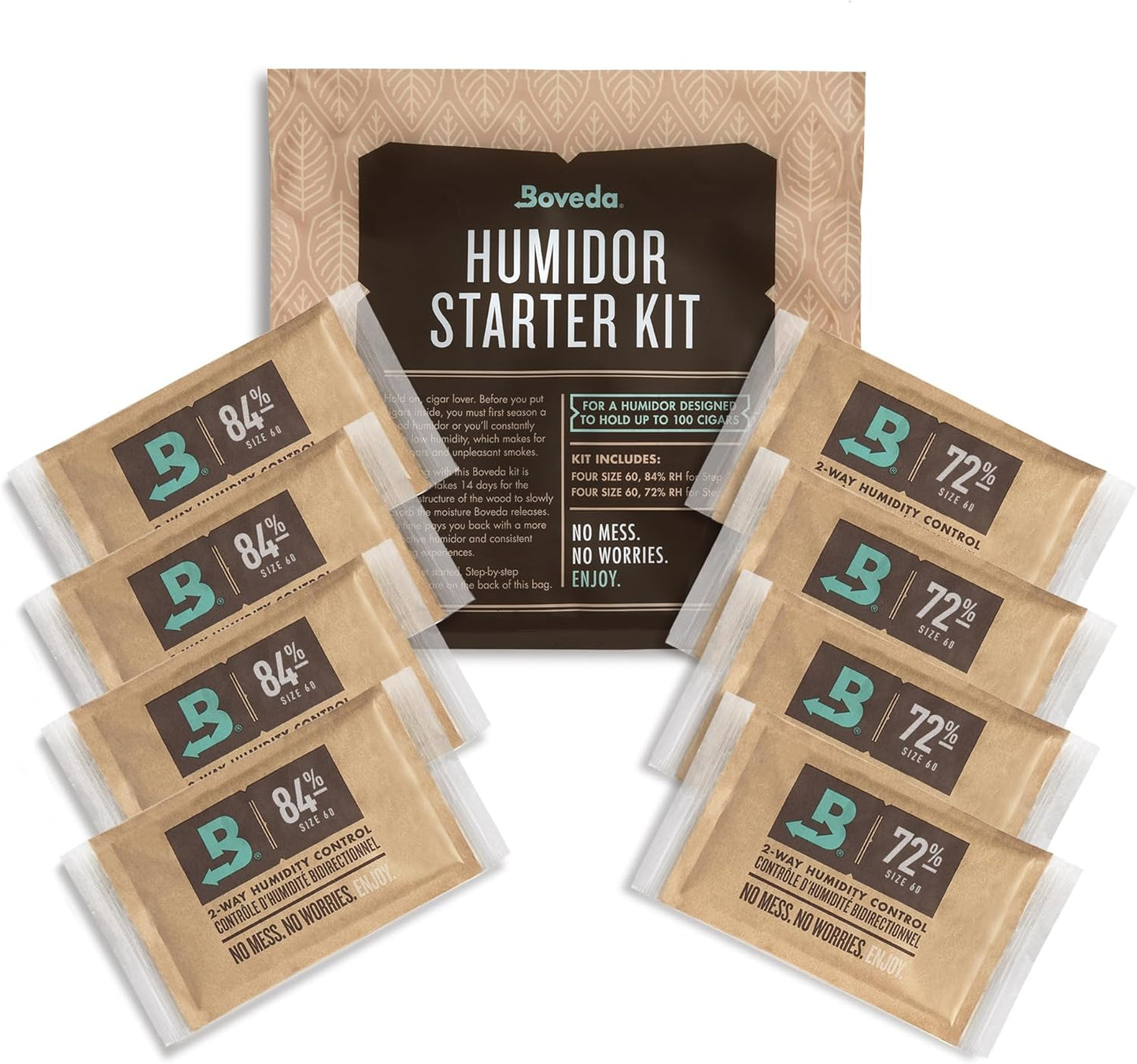 Humidor-Starter-Set: 2-Wege-Feuchtigkeitsregulierung
