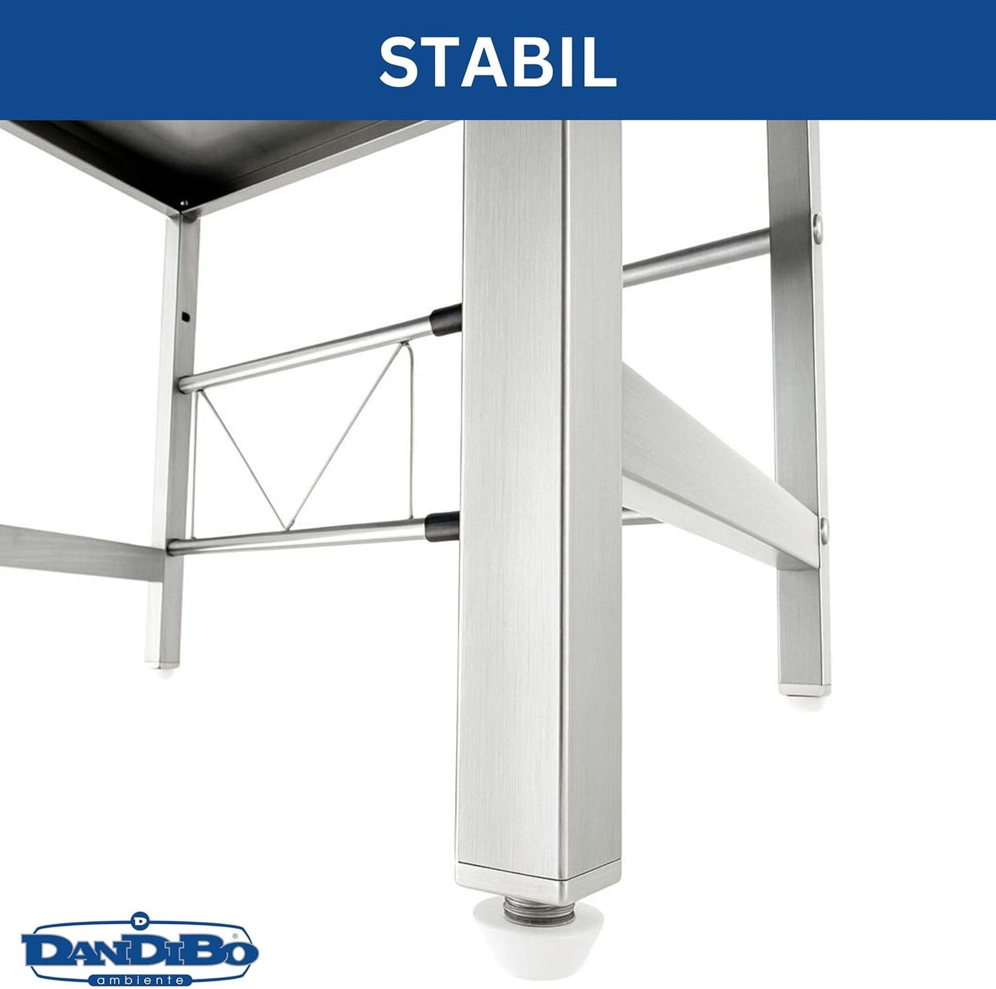 Verstellbares Mikrowellenregal 2-stufig, Silber/Edelstahl 2 Stufig / Höhe 46 cm