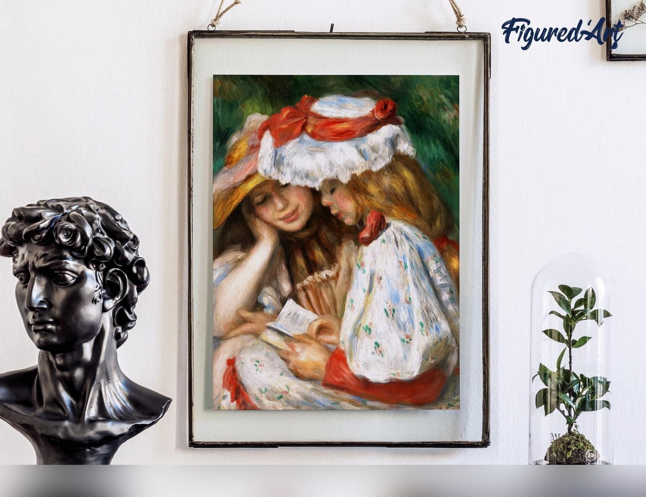 Malen Nach Zahlen Zwei Lesende Mädchen, 40 x 50 cm, Zwei Lesende Mädchen - Renoir 40x50cm Mit Keilrahmen (nicht gespannt)
