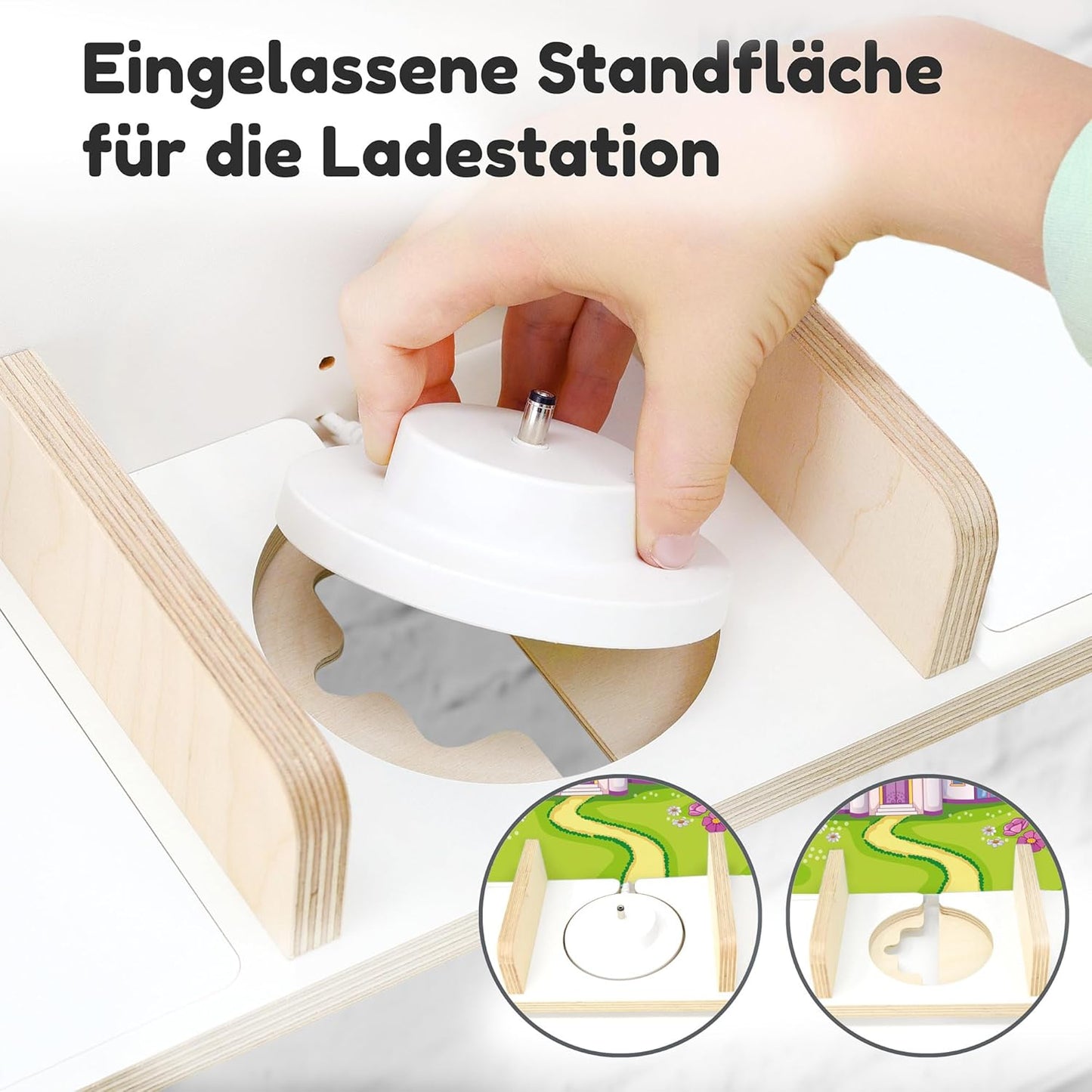 Holzregal für Musikbox und 50 Tonies, Groß Märchenschloss